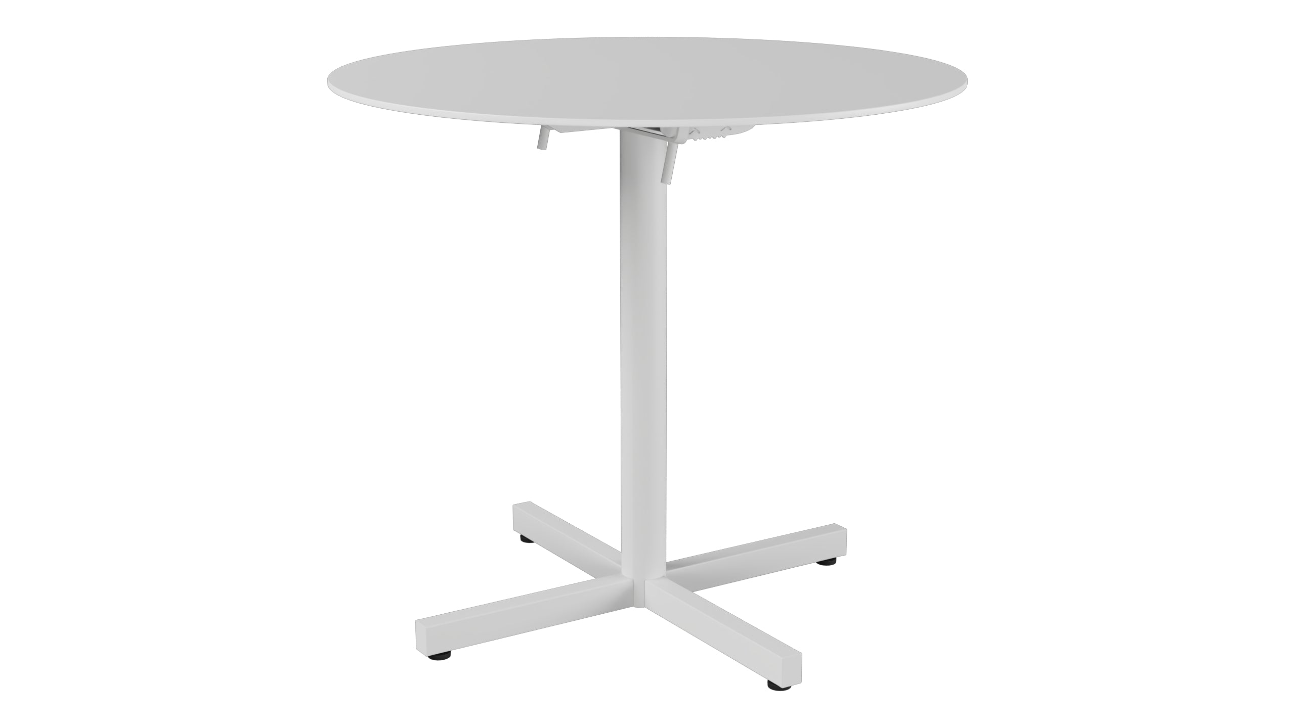 Luzern Glasfaser-Gartentisch Decor ø80 klappbar in Weiss präsentiert im Onlineshop von KAQTU Design AG. Gartentisch ist von Schaffner