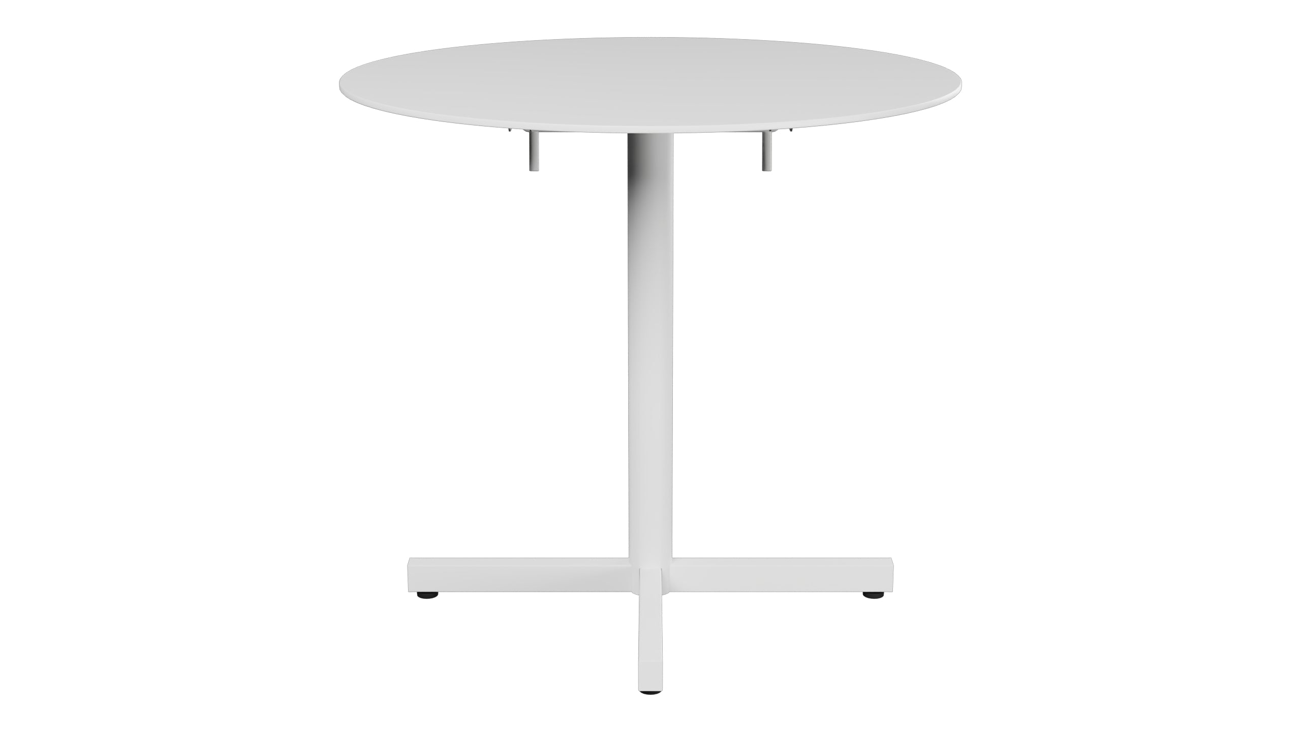 Luzern Glasfaser-Gartentisch Decor ø80 klappbar in Weiss präsentiert im Onlineshop von KAQTU Design AG. Gartentisch ist von Schaffner
