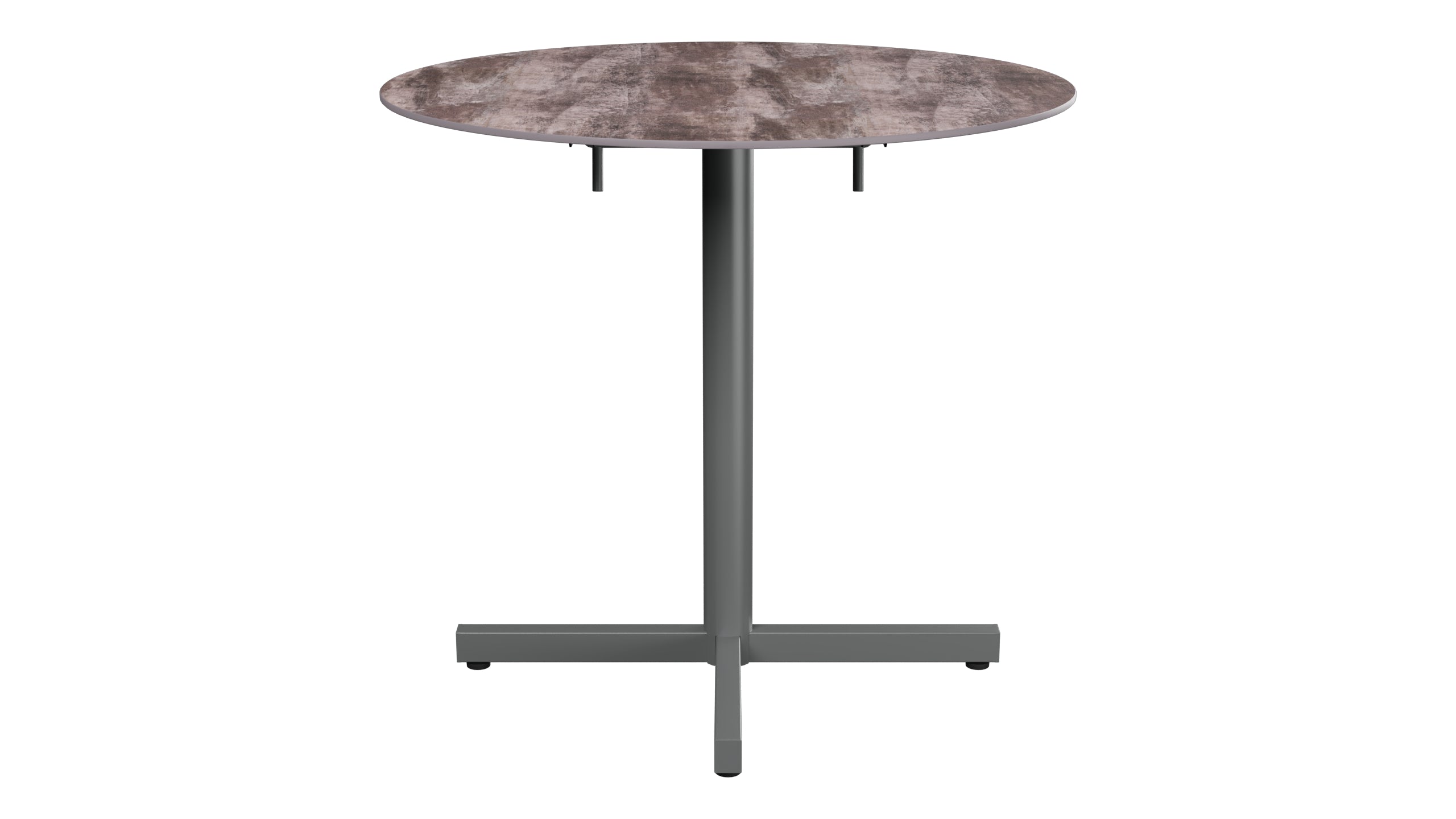 Luzern Glasfaser-Gartentisch Decor ø80 klappbar in Stromboli dunkel  präsentiert im Onlineshop von KAQTU Design AG. Gartentisch ist von Schaffner