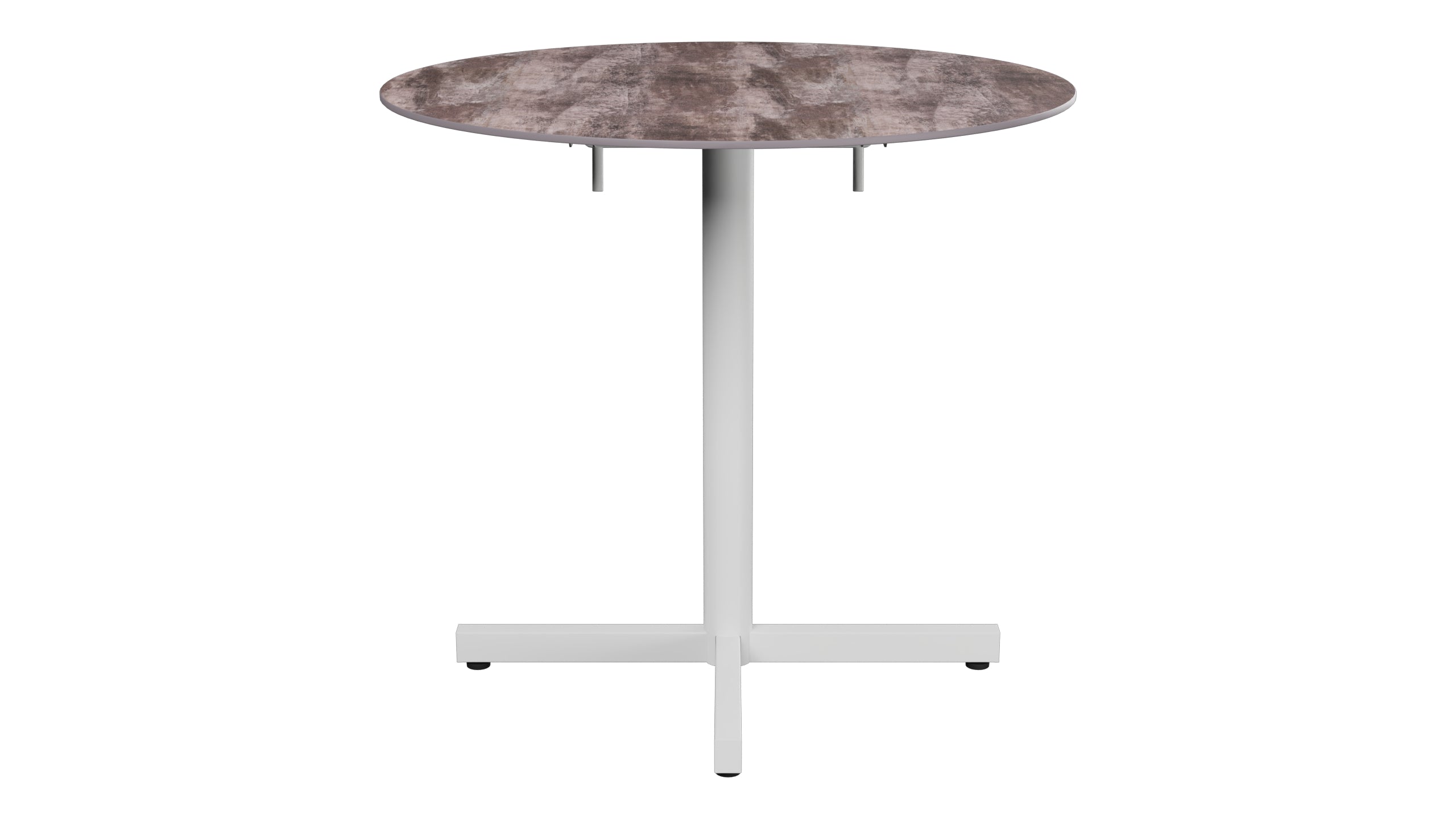 Luzern Glasfaser-Gartentisch Decor ø80 klappbar in Stromboli dunkel  präsentiert im Onlineshop von KAQTU Design AG. Gartentisch ist von Schaffner