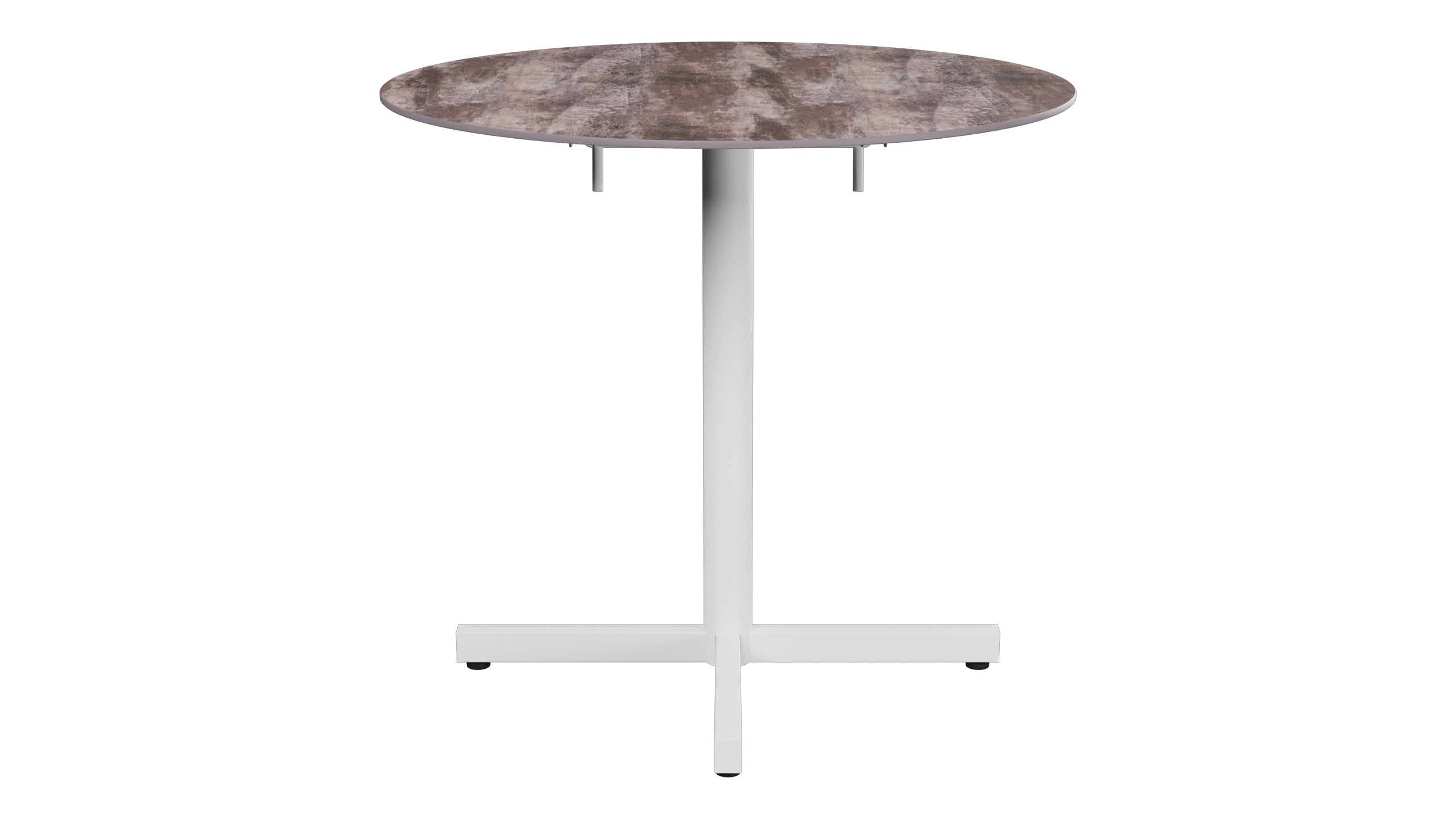 Luzern Glasfaser-Gartentisch Decor ø80 klappbar in Stromboli dunkel  präsentiert im Onlineshop von KAQTU Design AG. Gartentisch ist von Schaffner
