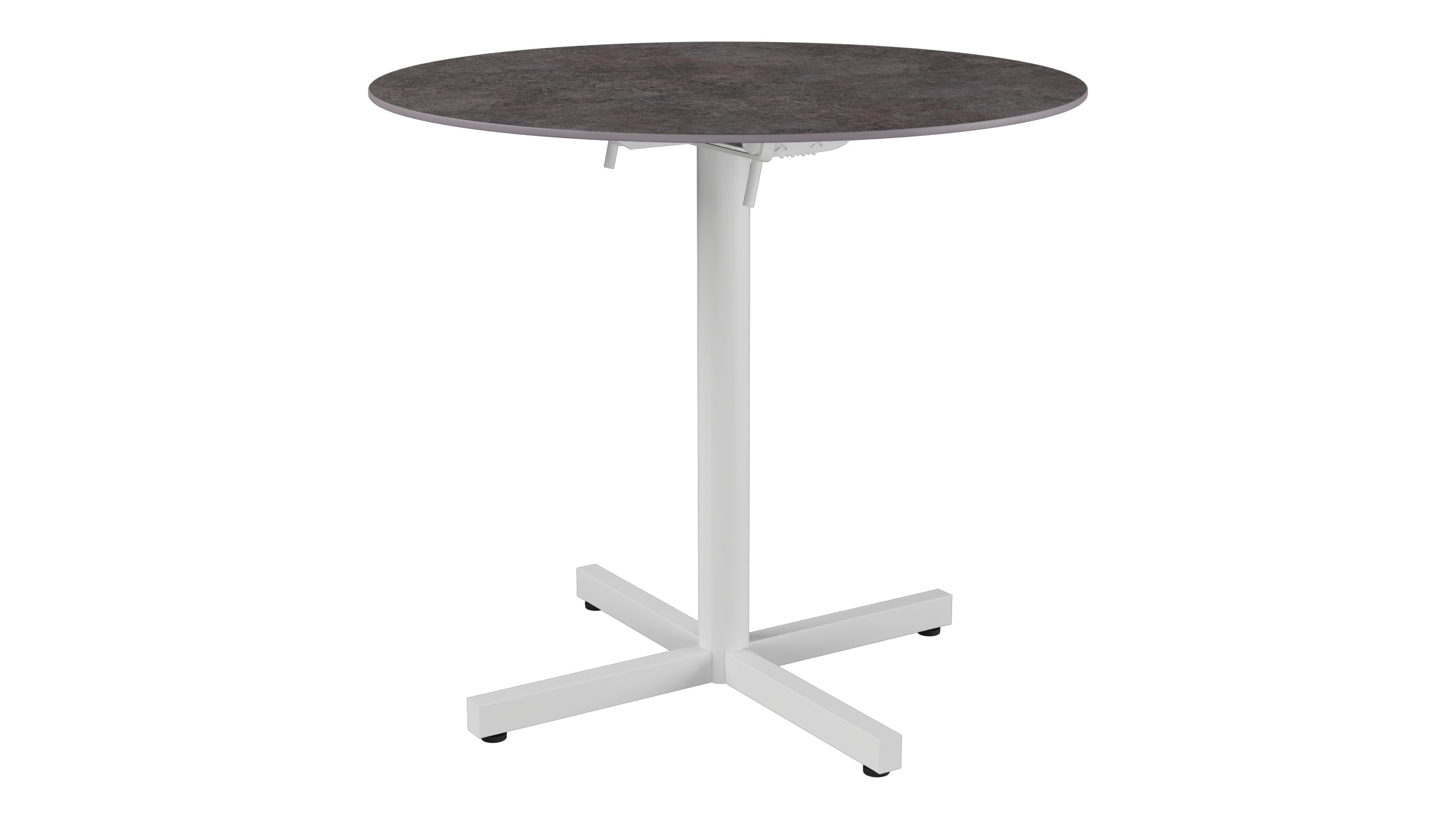 Luzern Glasfaser-Gartentisch Decor ø80 klappbar in Cooperfield präsentiert im Onlineshop von KAQTU Design AG. Gartentisch ist von Schaffner
