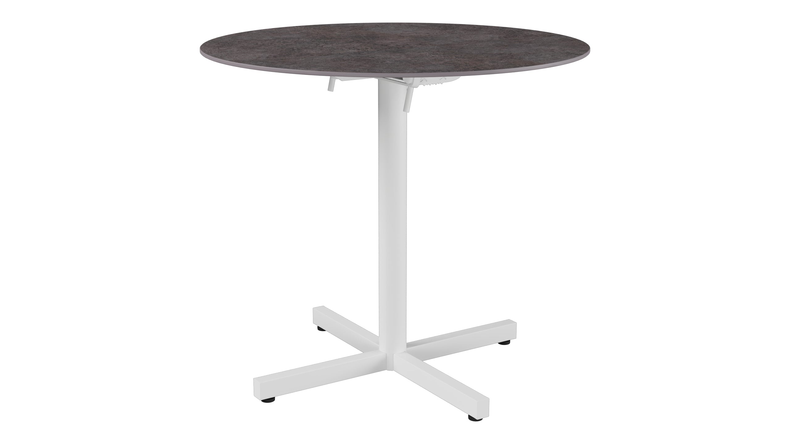Luzern Glasfaser-Gartentisch Decor ø80 klappbar in Cooperfield präsentiert im Onlineshop von KAQTU Design AG. Gartentisch ist von Schaffner
