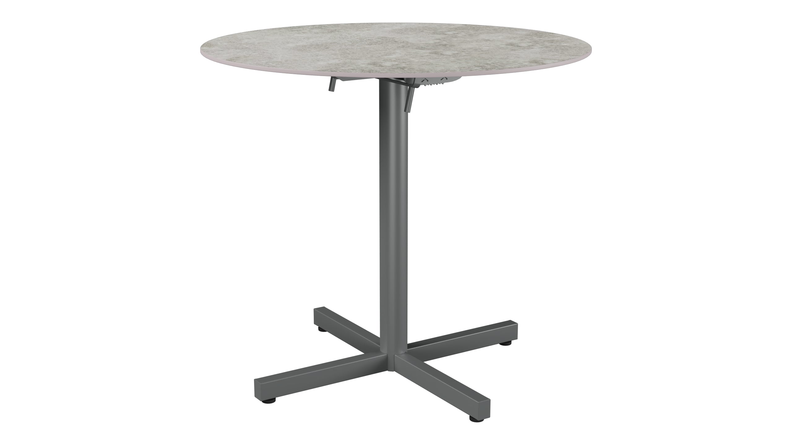 Luzern Glasfaser-Gartentisch Decor ø80 klappbar in Beton präsentiert im Onlineshop von KAQTU Design AG. Gartentisch ist von Schaffner