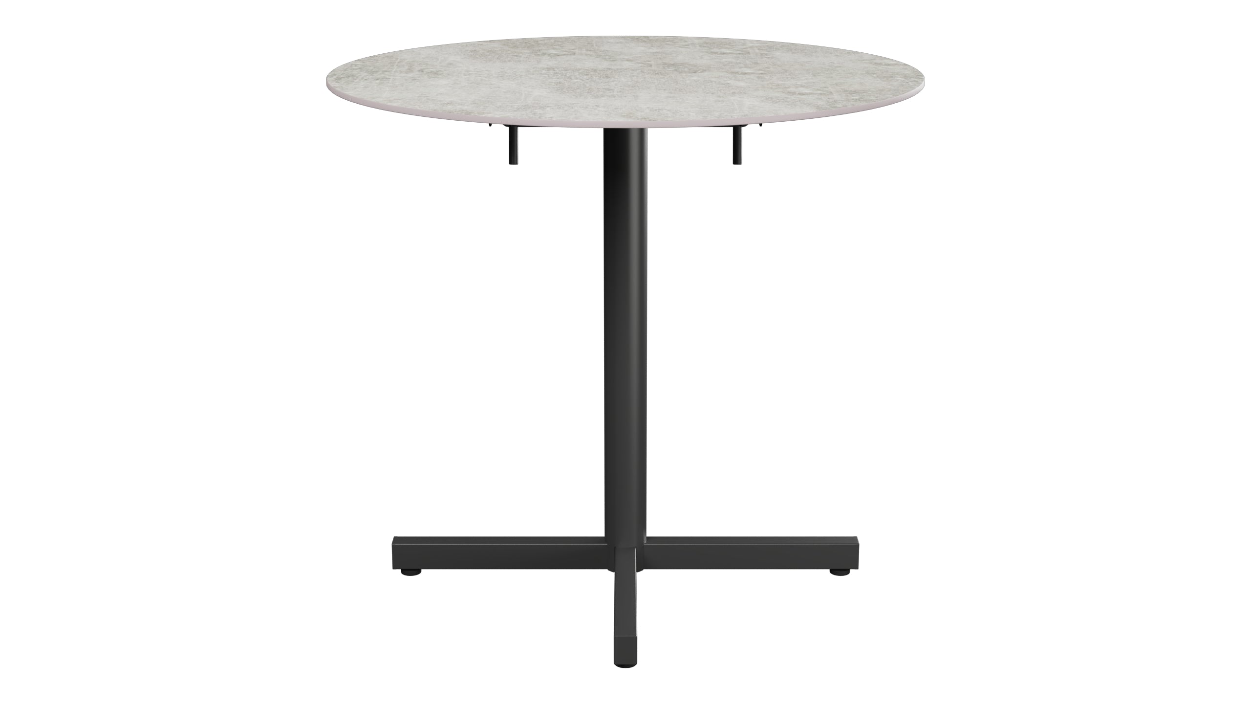 Luzern Glasfaser-Gartentisch Decor ø80 klappbar in Beton präsentiert im Onlineshop von KAQTU Design AG. Gartentisch ist von Schaffner