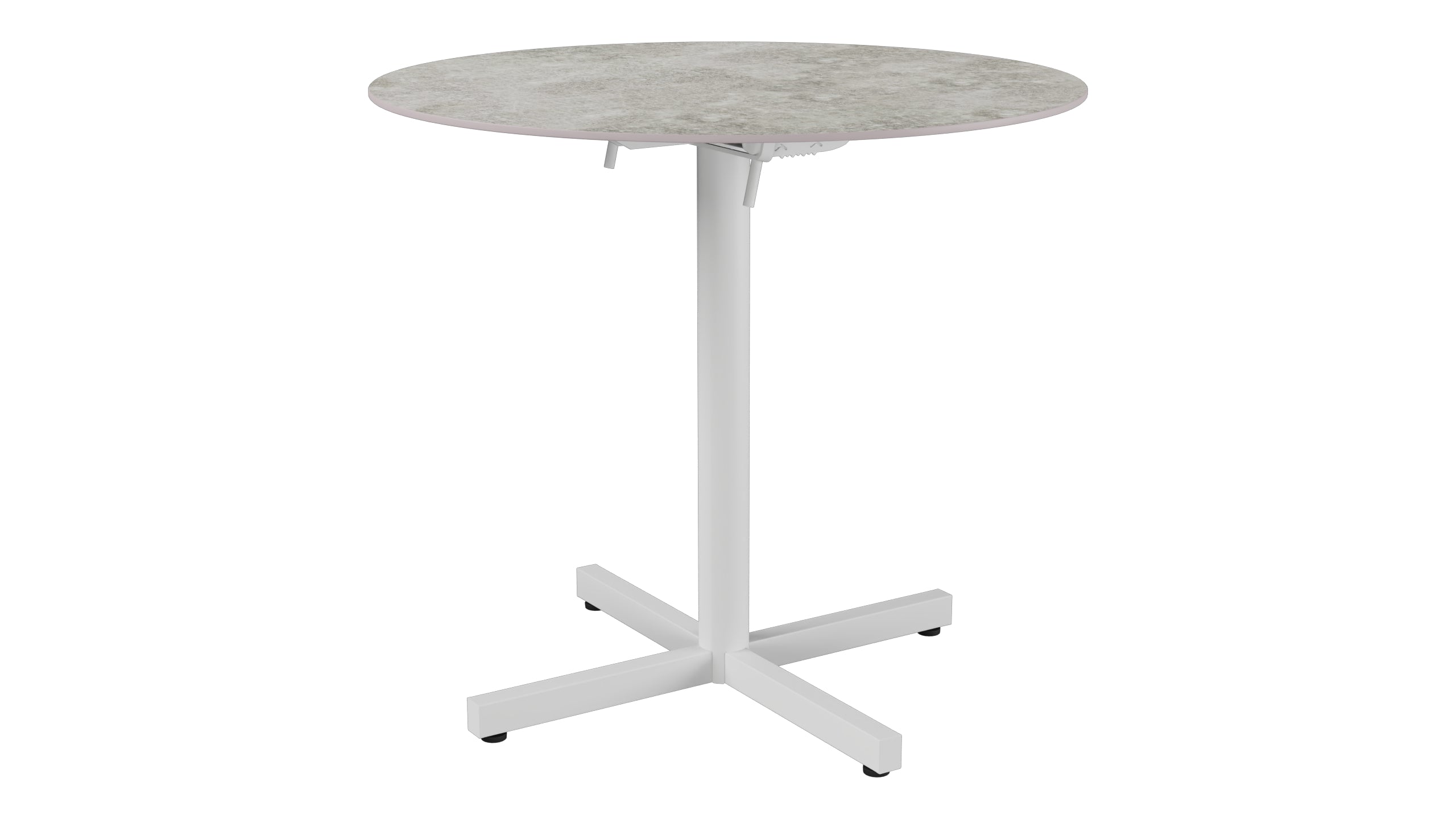Luzern Glasfaser-Gartentisch Decor ø80 klappbar in Beton präsentiert im Onlineshop von KAQTU Design AG. Gartentisch ist von Schaffner