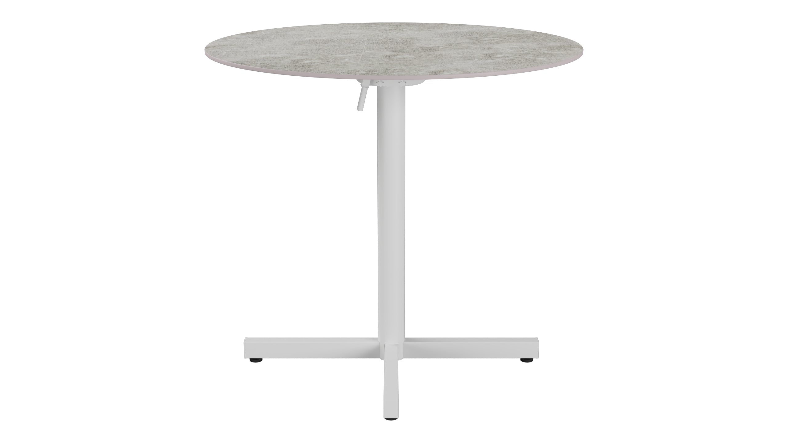 Luzern Glasfaser-Gartentisch Decor ø80 klappbar in Beton präsentiert im Onlineshop von KAQTU Design AG. Gartentisch ist von Schaffner