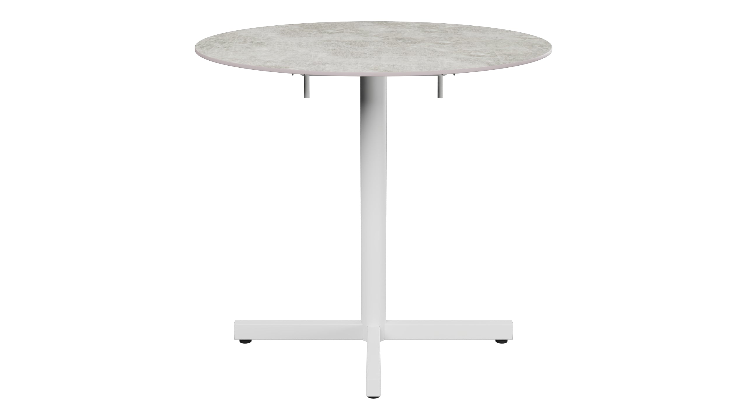 Luzern Glasfaser-Gartentisch Decor ø80 klappbar in Beton präsentiert im Onlineshop von KAQTU Design AG. Gartentisch ist von Schaffner