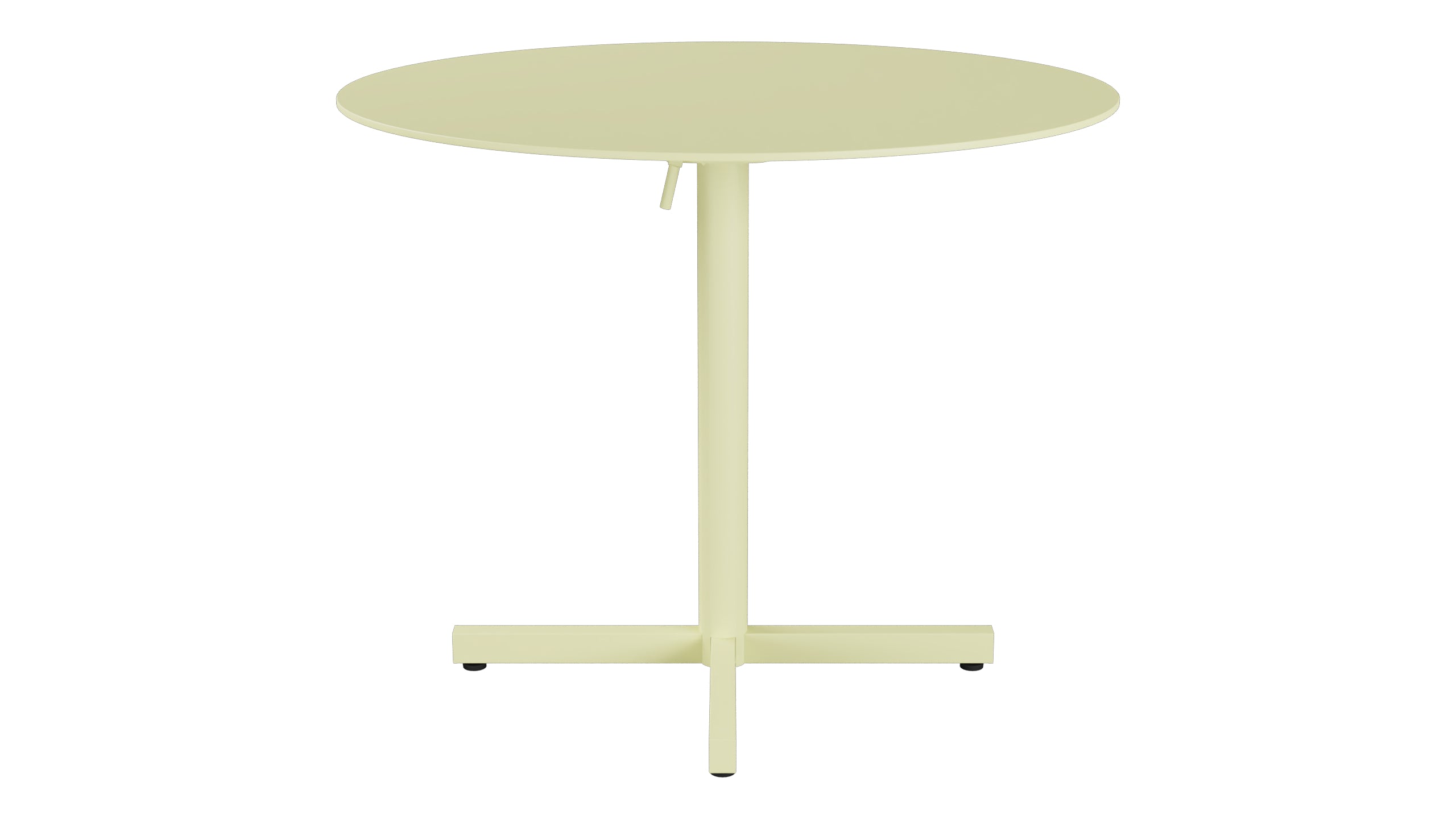 Luzern Glasfaser-Gartentisch Decor ø90 klappbar in Buchsbaumgelb präsentiert im Onlineshop von KAQTU Design AG. Gartentisch ist von Schaffner