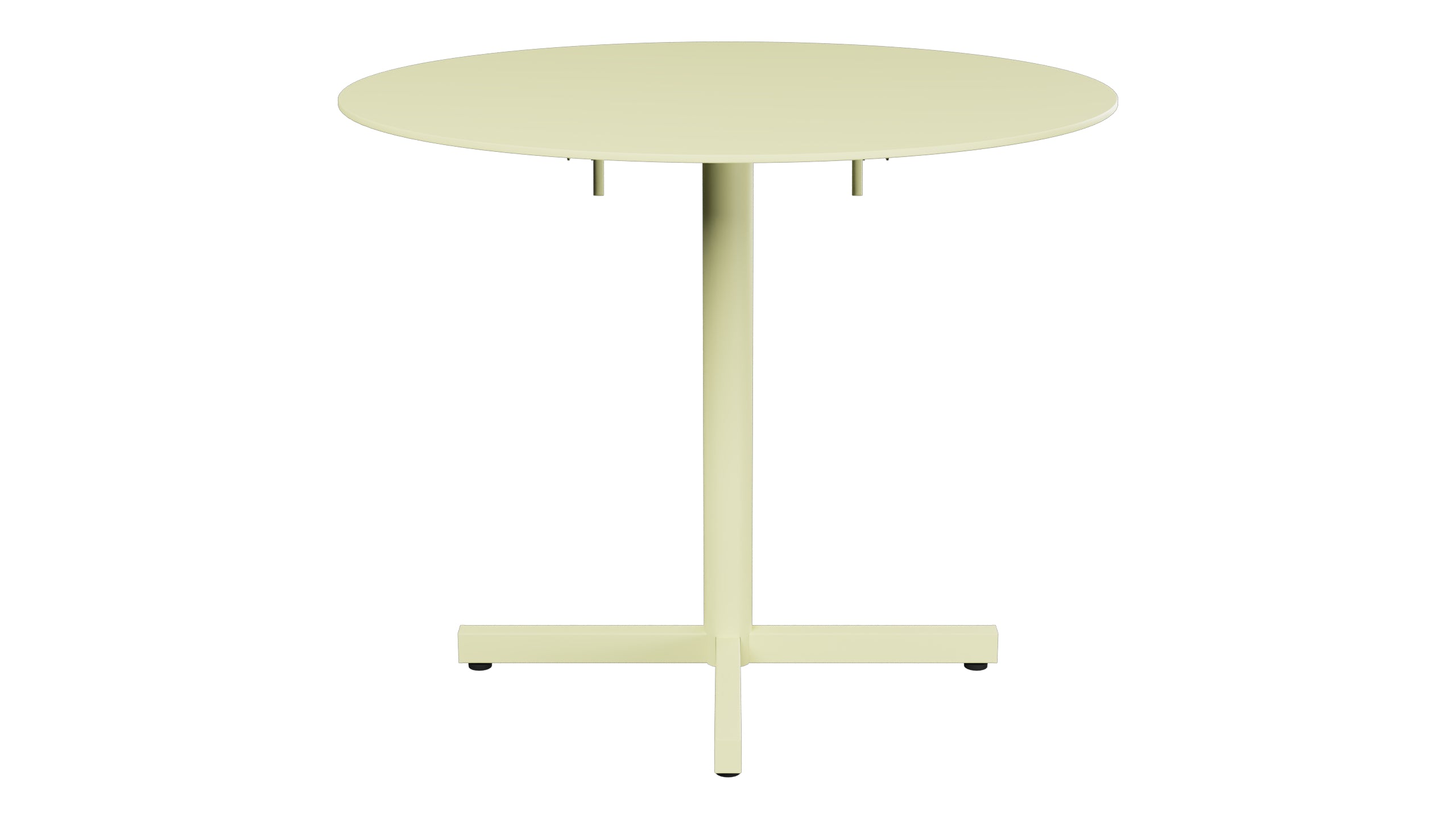 Luzern Glasfaser-Gartentisch Decor ø90 klappbar in Buchsbaumgelb präsentiert im Onlineshop von KAQTU Design AG. Gartentisch ist von Schaffner