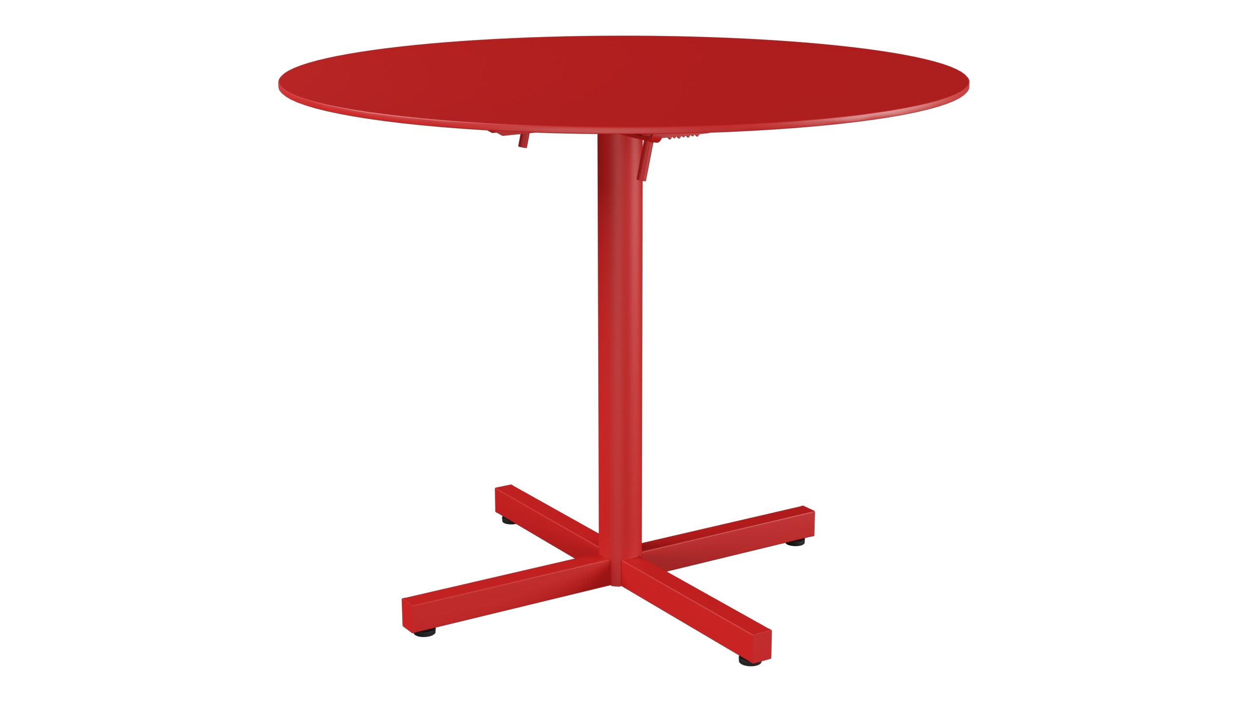 Luzern Glasfaser-Gartentisch Decor ø90 klappbar in Rot präsentiert im Onlineshop von KAQTU Design AG. Gartentisch ist von Schaffner