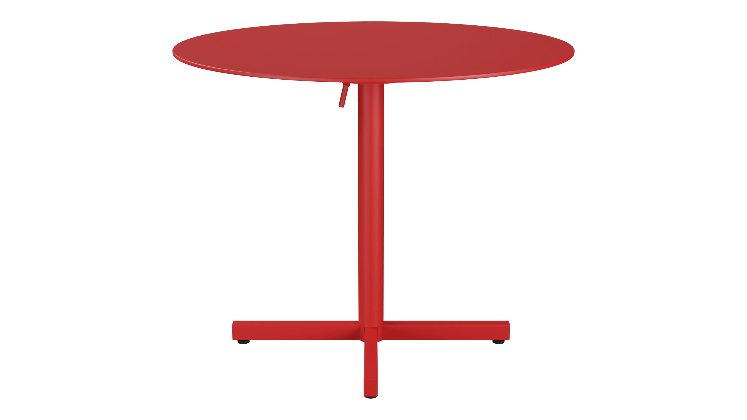 Luzern Glasfaser-Gartentisch Decor ø90 klappbar in Rot präsentiert im Onlineshop von KAQTU Design AG. Gartentisch ist von Schaffner