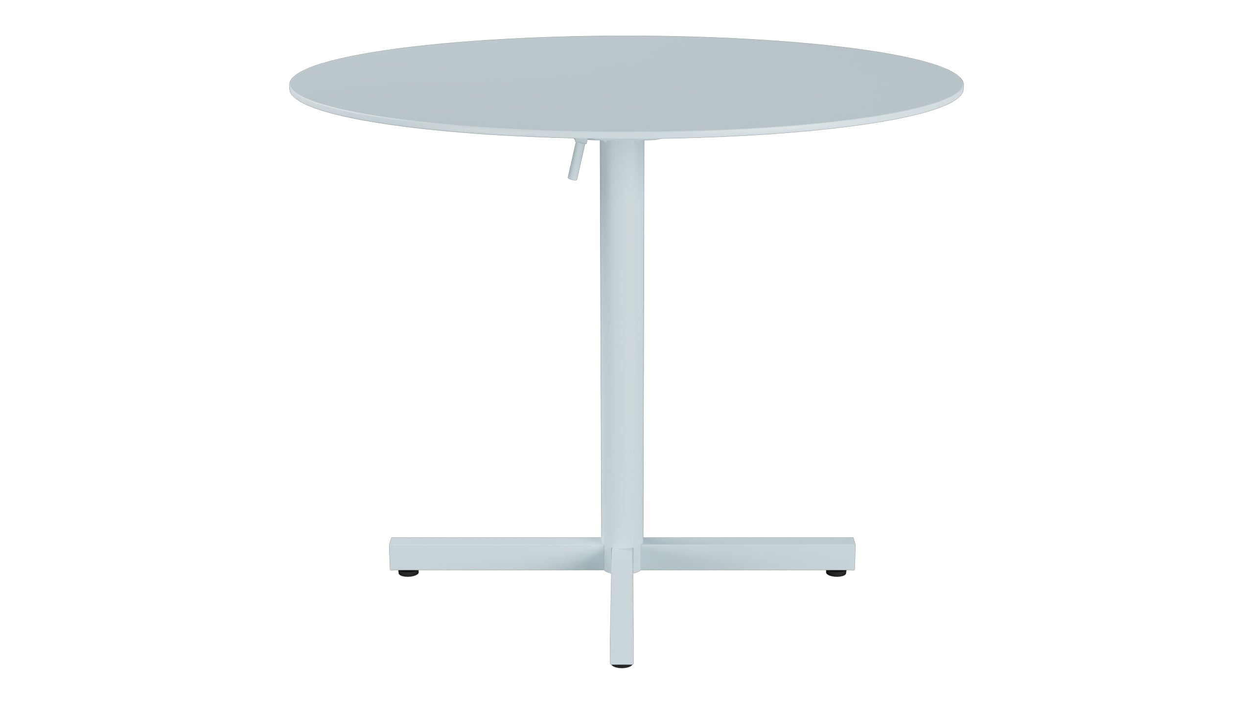 Luzern Glasfaser-Gartentisch Decor ø90 klappbar in Pastellblau präsentiert im Onlineshop von KAQTU Design AG. Gartentisch ist von Schaffner