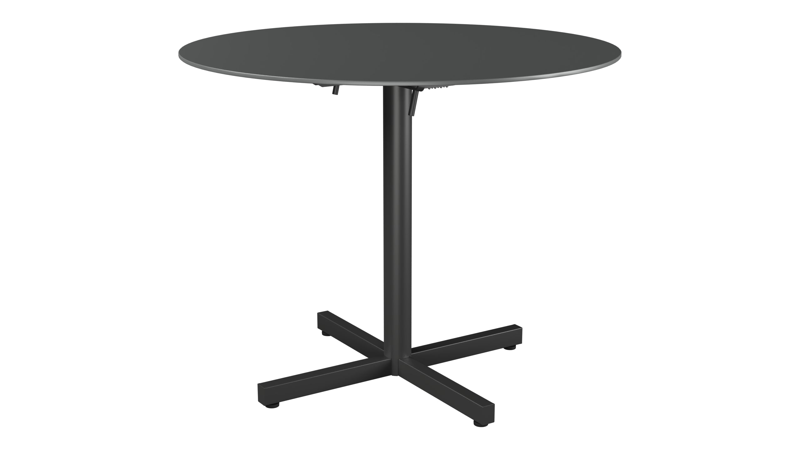 Luzern Glasfaser-Gartentisch Decor ø90 klappbar in Graphit präsentiert im Onlineshop von KAQTU Design AG. Gartentisch ist von Schaffner