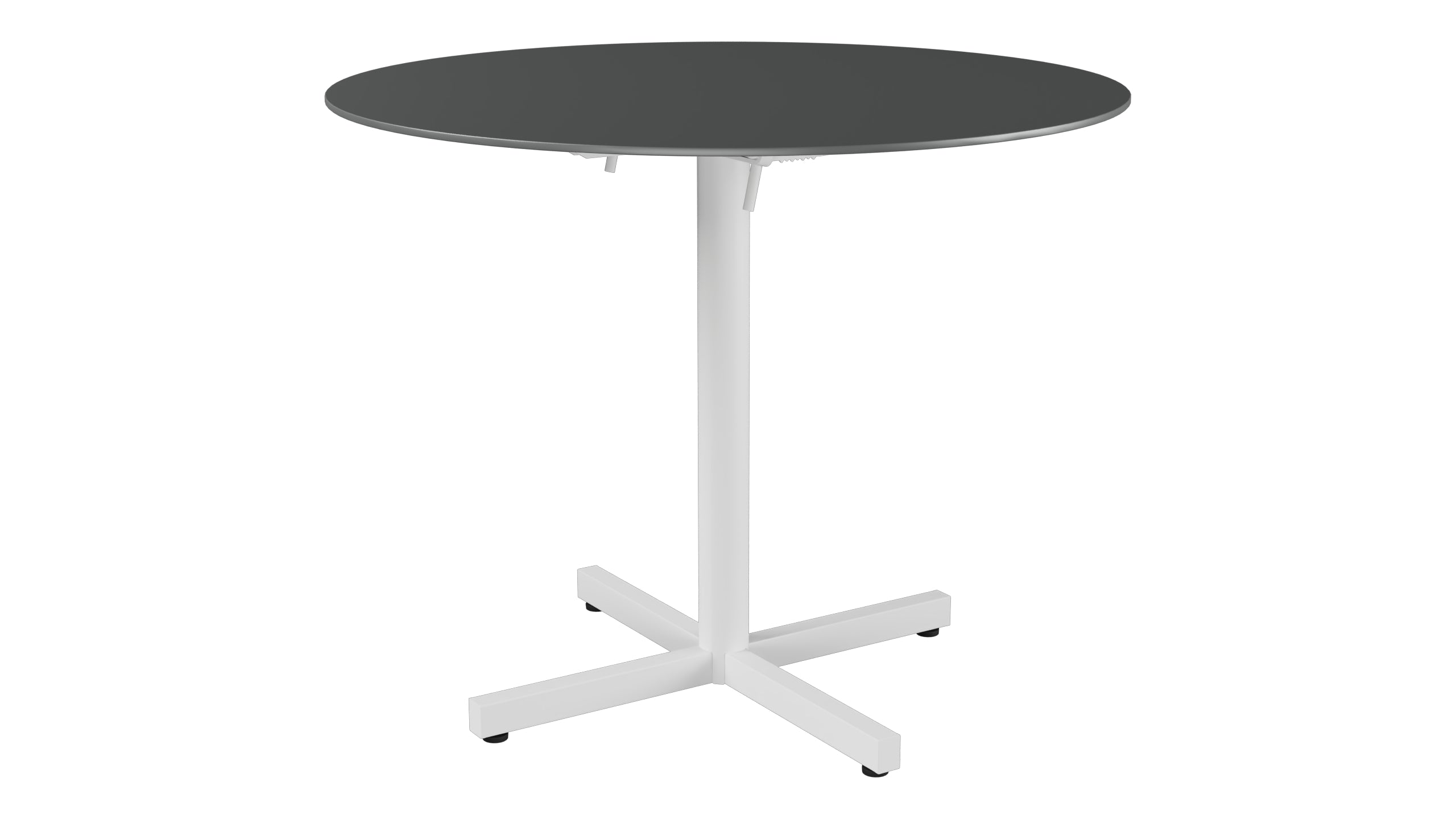 Luzern Glasfaser-Gartentisch Decor ø90 klappbar in Graphit präsentiert im Onlineshop von KAQTU Design AG. Gartentisch ist von Schaffner