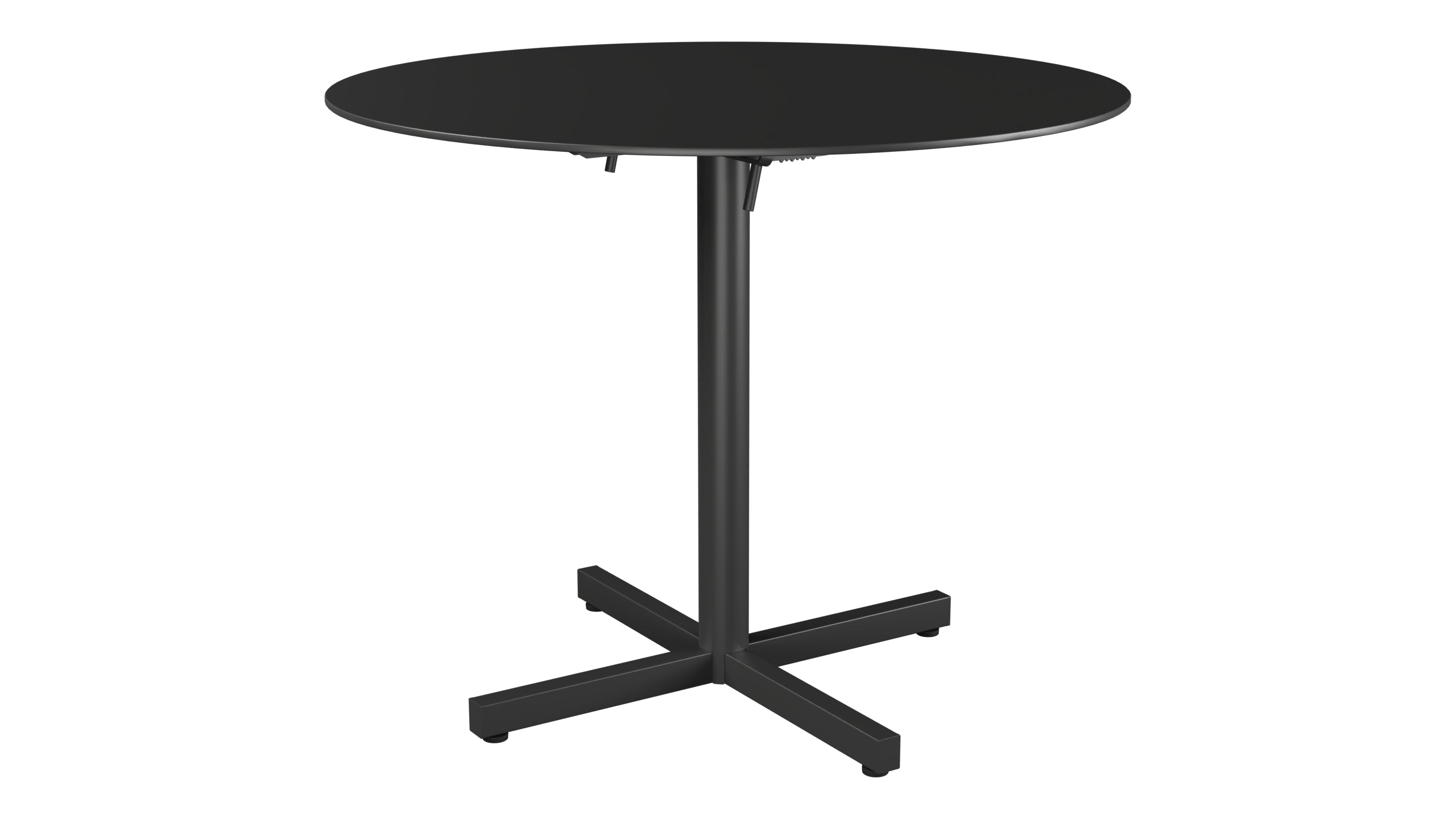 Luzern Glasfaser-Gartentisch Decor ø90 klappbar in Anthrazit präsentiert im Onlineshop von KAQTU Design AG. Gartentisch ist von Schaffner