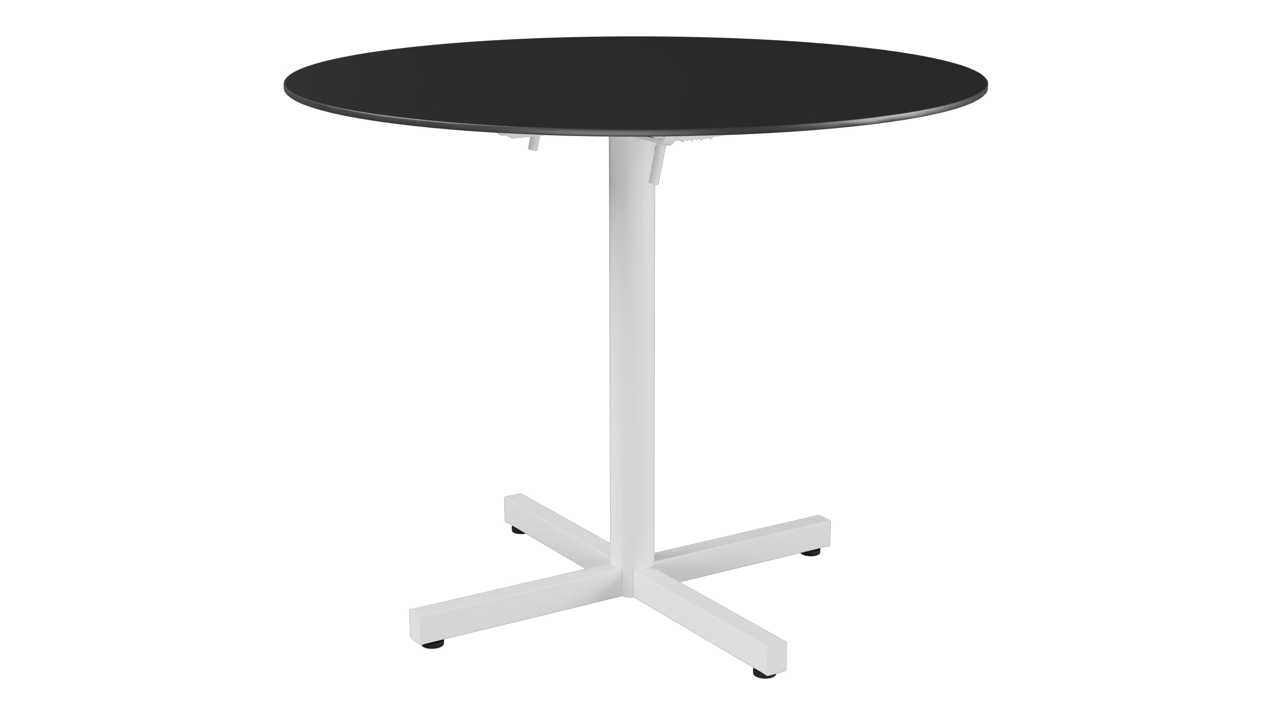 Luzern Glasfaser-Gartentisch Decor ø90 klappbar in Anthrazit präsentiert im Onlineshop von KAQTU Design AG. Gartentisch ist von Schaffner