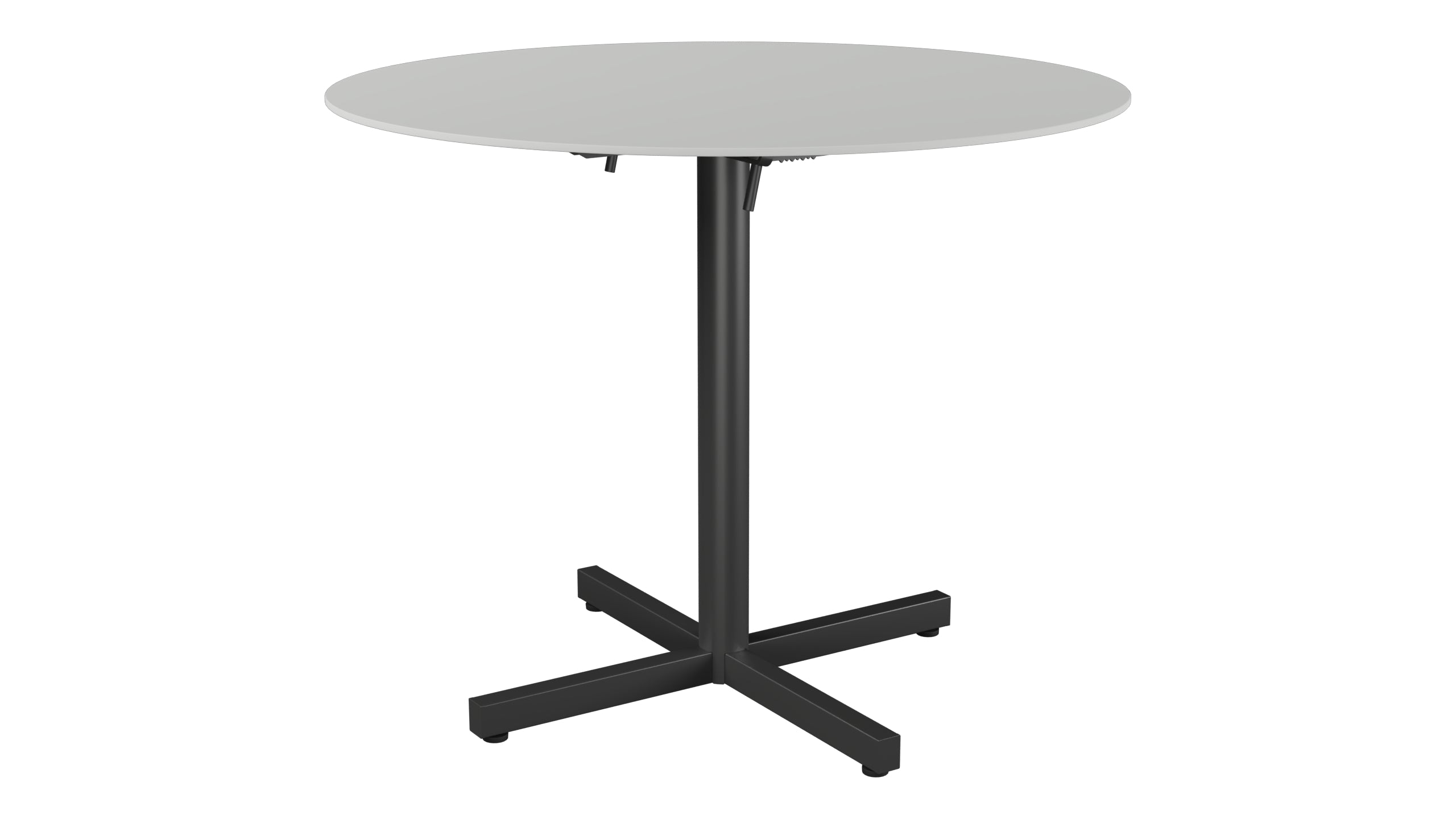 Luzern Glasfaser-Gartentisch Decor ø90 klappbar in Alusilber präsentiert im Onlineshop von KAQTU Design AG. Gartentisch ist von Schaffner