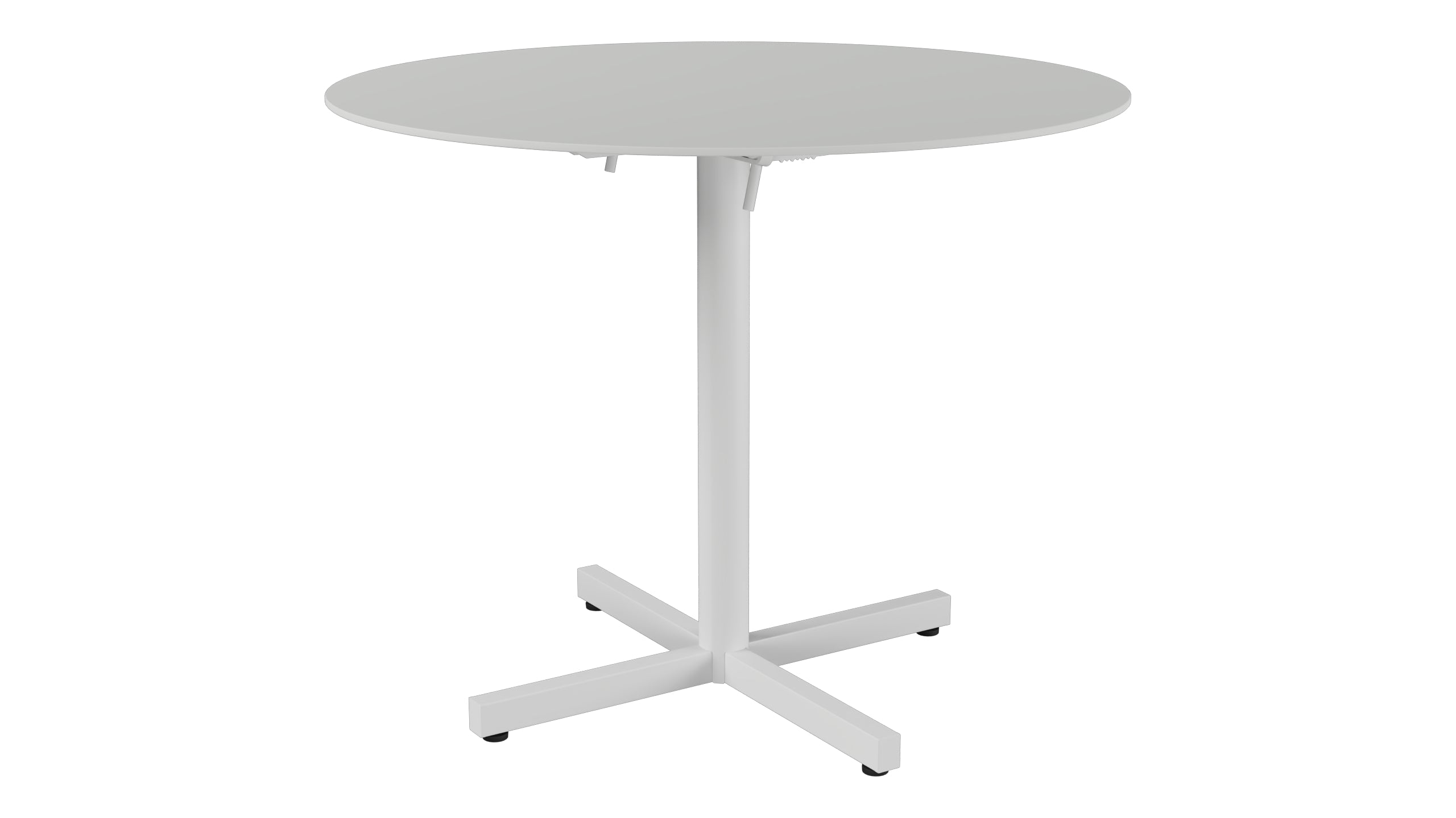 Luzern Glasfaser-Gartentisch Decor ø90 klappbar in Alusilber präsentiert im Onlineshop von KAQTU Design AG. Gartentisch ist von Schaffner