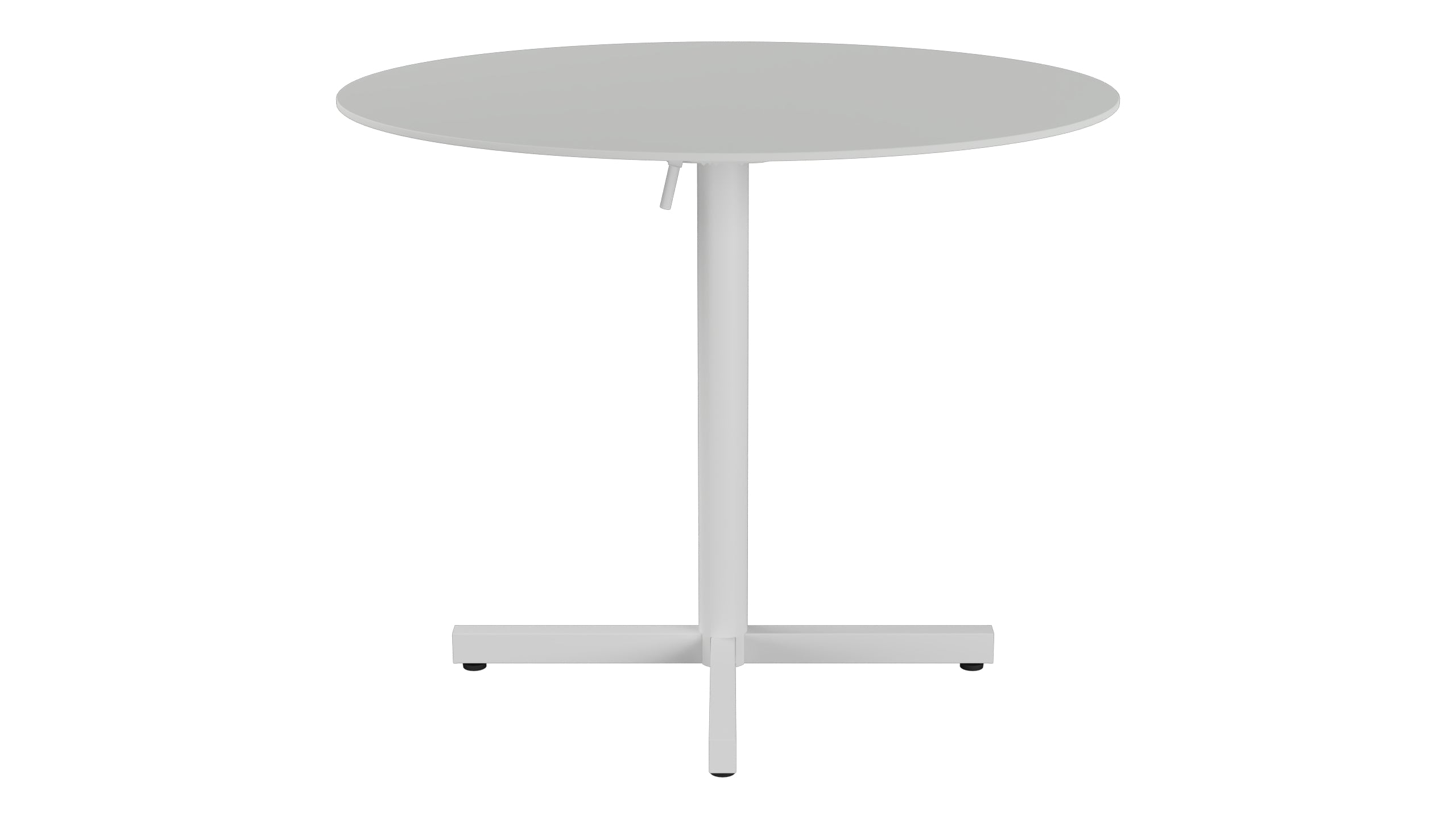 Luzern Glasfaser-Gartentisch Decor ø90 klappbar in Alusilber präsentiert im Onlineshop von KAQTU Design AG. Gartentisch ist von Schaffner