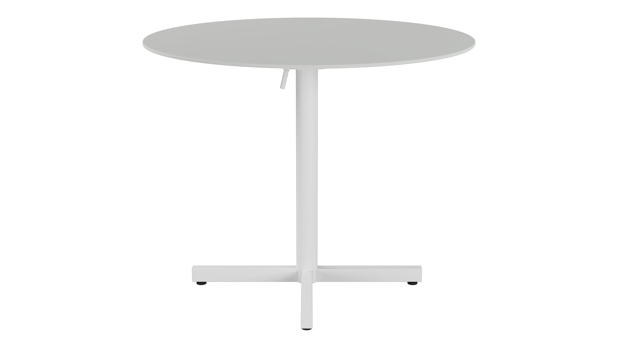 Luzern Glasfaser-Gartentisch Decor ø90 klappbar in Alusilber präsentiert im Onlineshop von KAQTU Design AG. Gartentisch ist von Schaffner