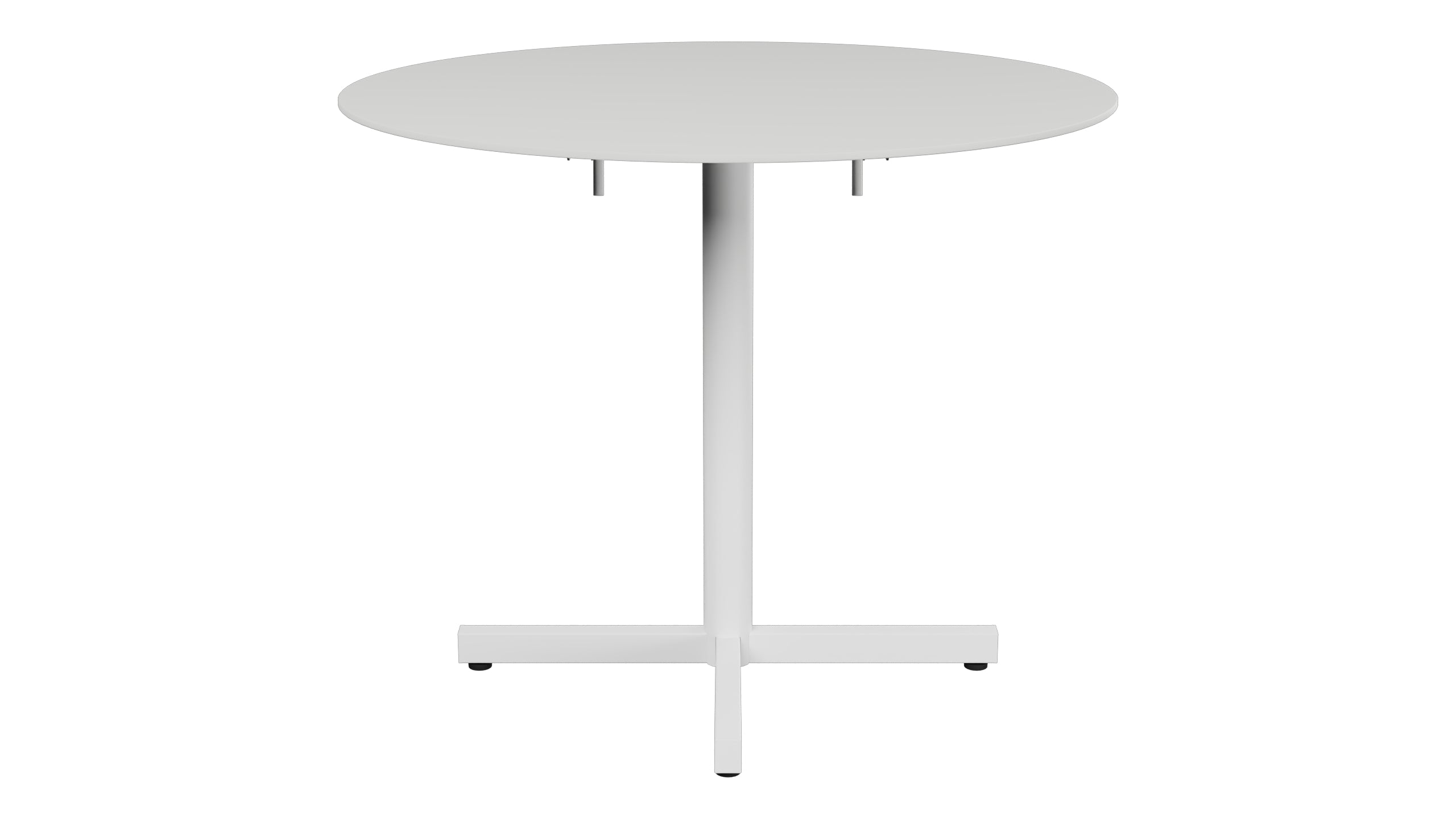 Luzern Glasfaser-Gartentisch Decor ø90 klappbar in Alusilber präsentiert im Onlineshop von KAQTU Design AG. Gartentisch ist von Schaffner