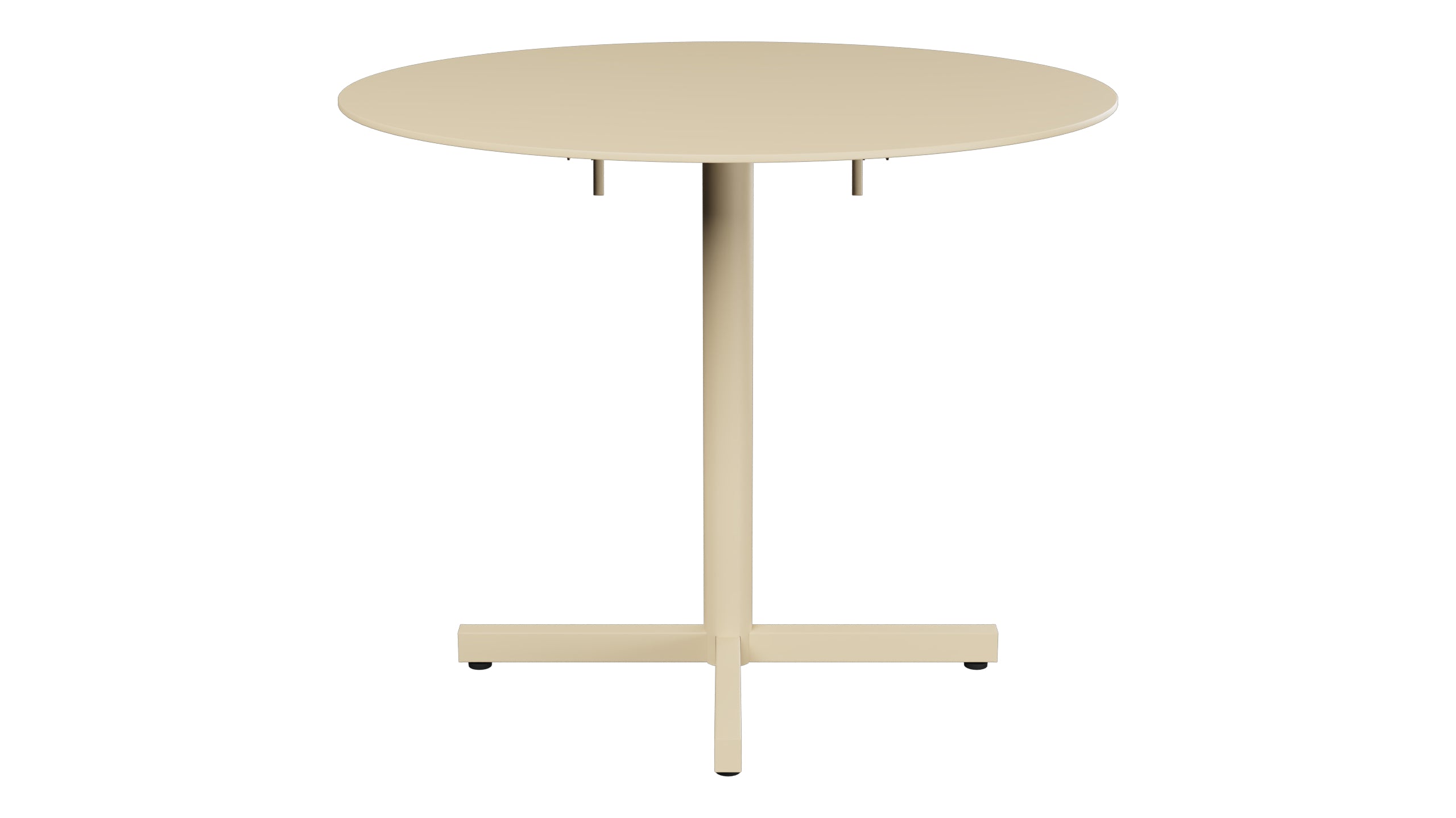 Luzern Glasfaser-Gartentisch Decor ø90 klappbar in Pastellbraun präsentiert im Onlineshop von KAQTU Design AG. Gartentisch ist von Schaffner