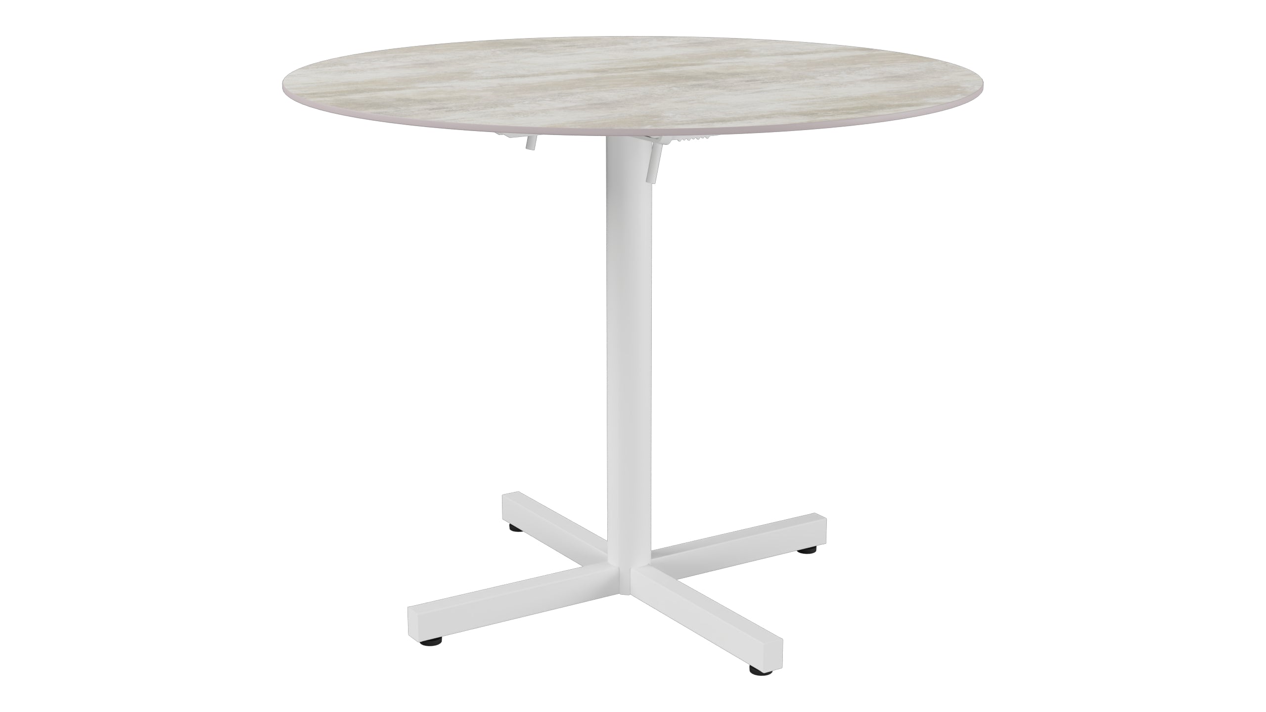 Luzern Glasfaser-Gartentisch Decor ø90 klappbar in Stromboli hell  präsentiert im Onlineshop von KAQTU Design AG. Gartentisch ist von Schaffner