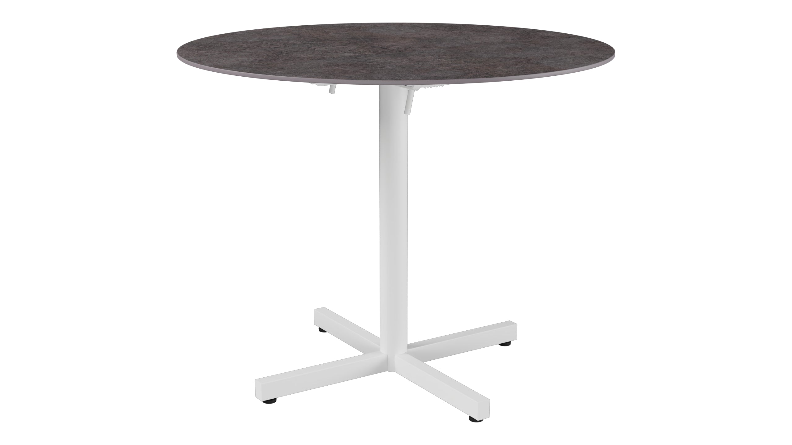 Luzern Glasfaser-Gartentisch Decor ø90 klappbar in Cooperfield präsentiert im Onlineshop von KAQTU Design AG. Gartentisch ist von Schaffner