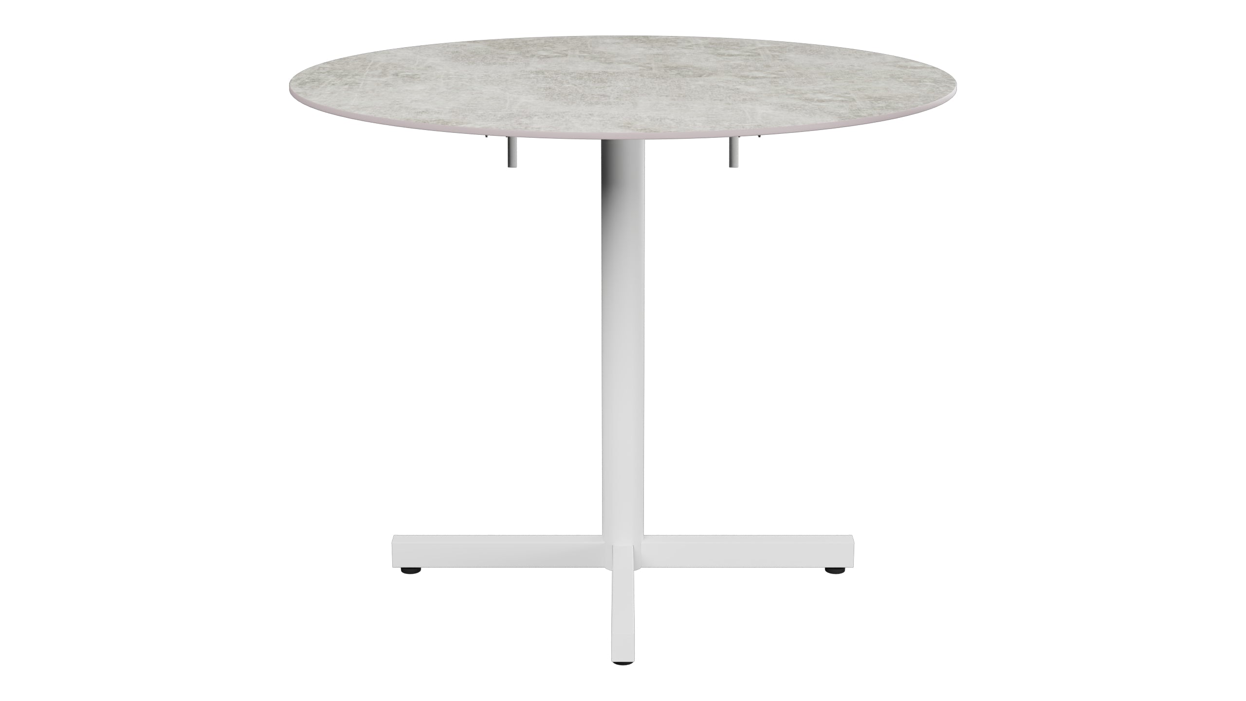 Luzern Glasfaser-Gartentisch Decor ø90 klappbar in Beton präsentiert im Onlineshop von KAQTU Design AG. Gartentisch ist von Schaffner
