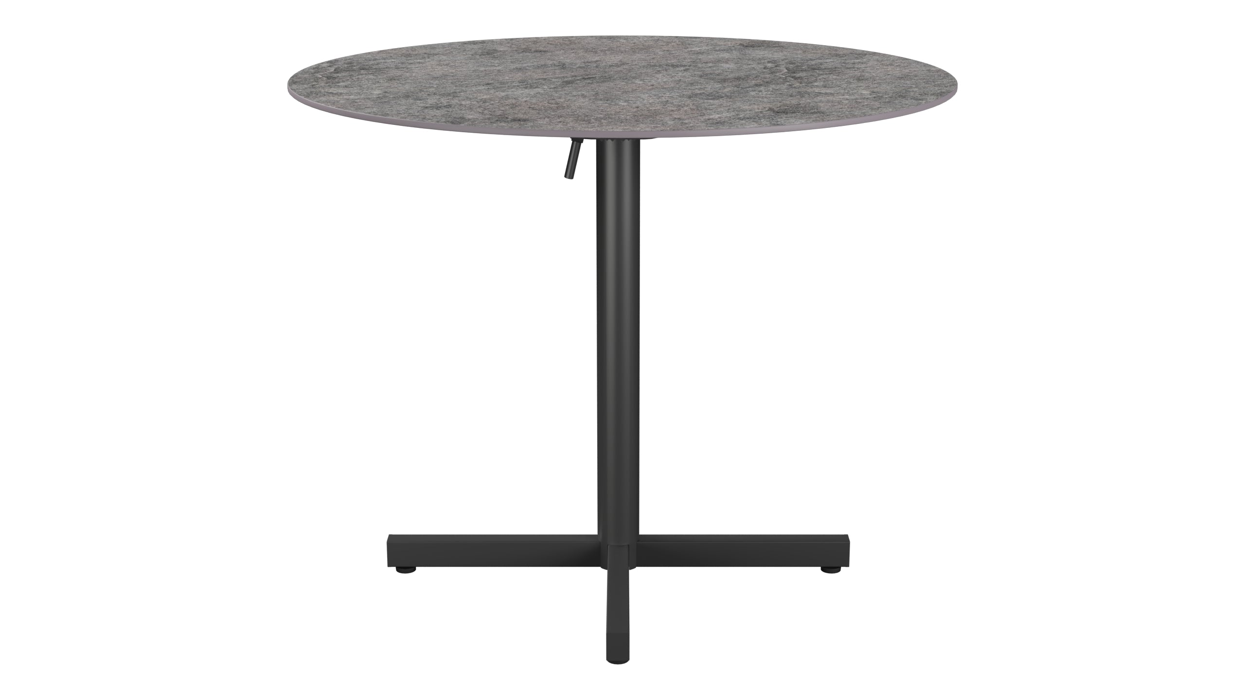 Luzern Glasfaser-Gartentisch Decor ø90 klappbar in Deko Schiefer präsentiert im Onlineshop von KAQTU Design AG. Gartentisch ist von Schaffner