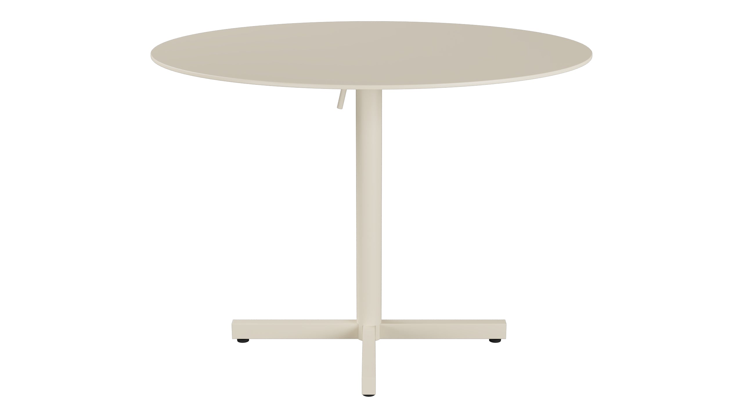 Luzern Glasfaser-Gartentisch Decor ø100 klappbar in Pastellsand präsentiert im Onlineshop von KAQTU Design AG. Gartentisch ist von Schaffner