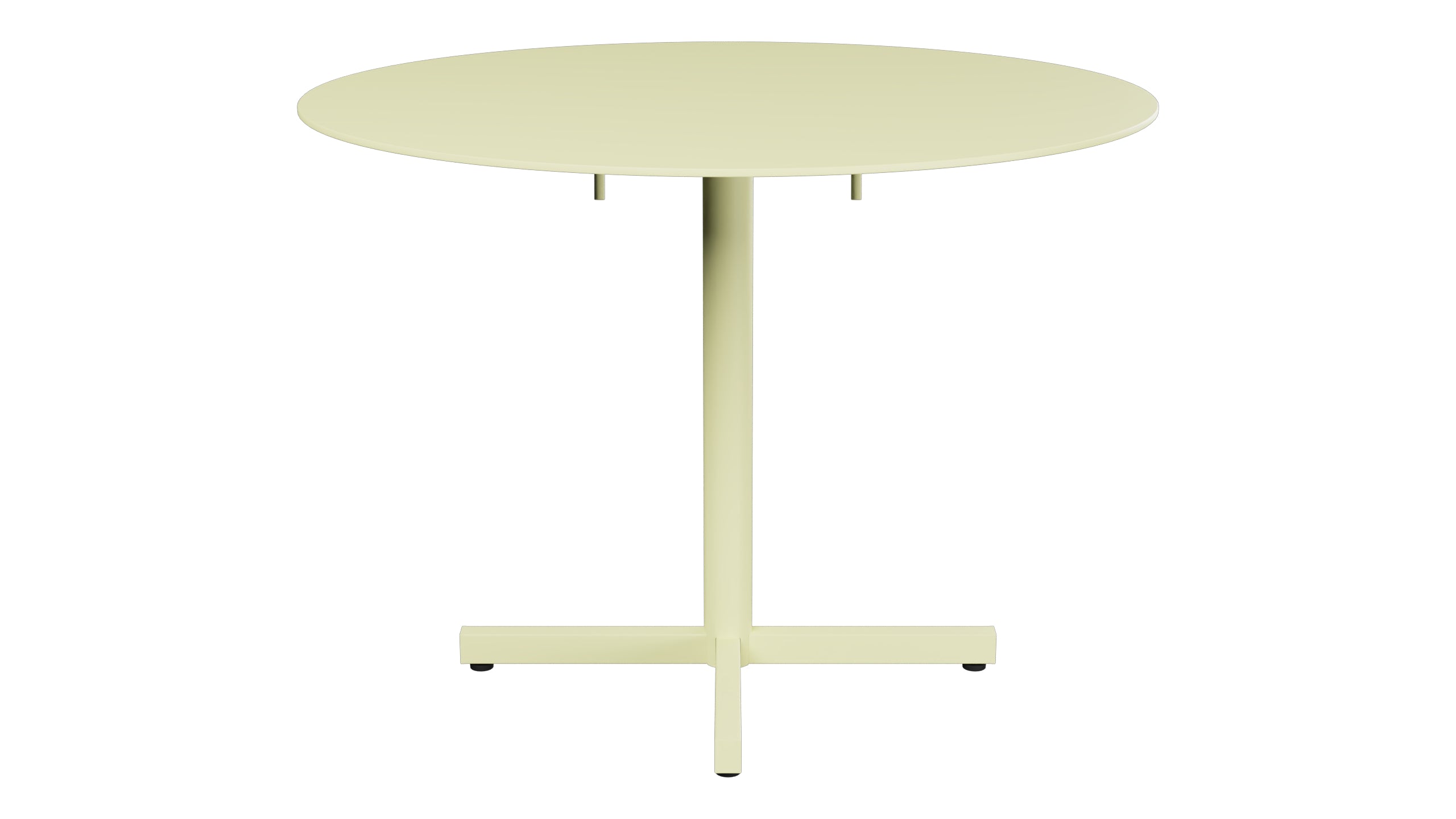 Luzern Glasfaser-Gartentisch Decor ø100 klappbar in Buchsbaumgelb präsentiert im Onlineshop von KAQTU Design AG. Gartentisch ist von Schaffner