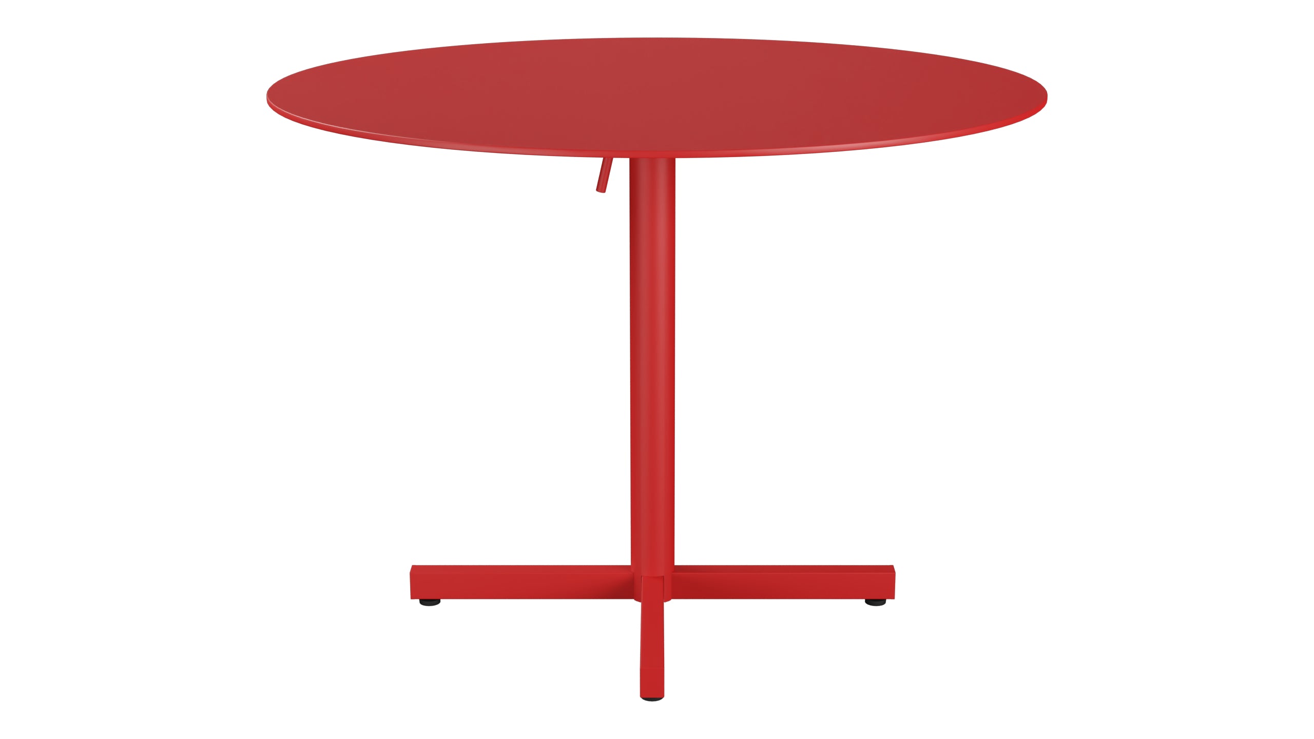 Luzern Glasfaser-Gartentisch Decor ø100 klappbar in Rot präsentiert im Onlineshop von KAQTU Design AG. Gartentisch ist von Schaffner