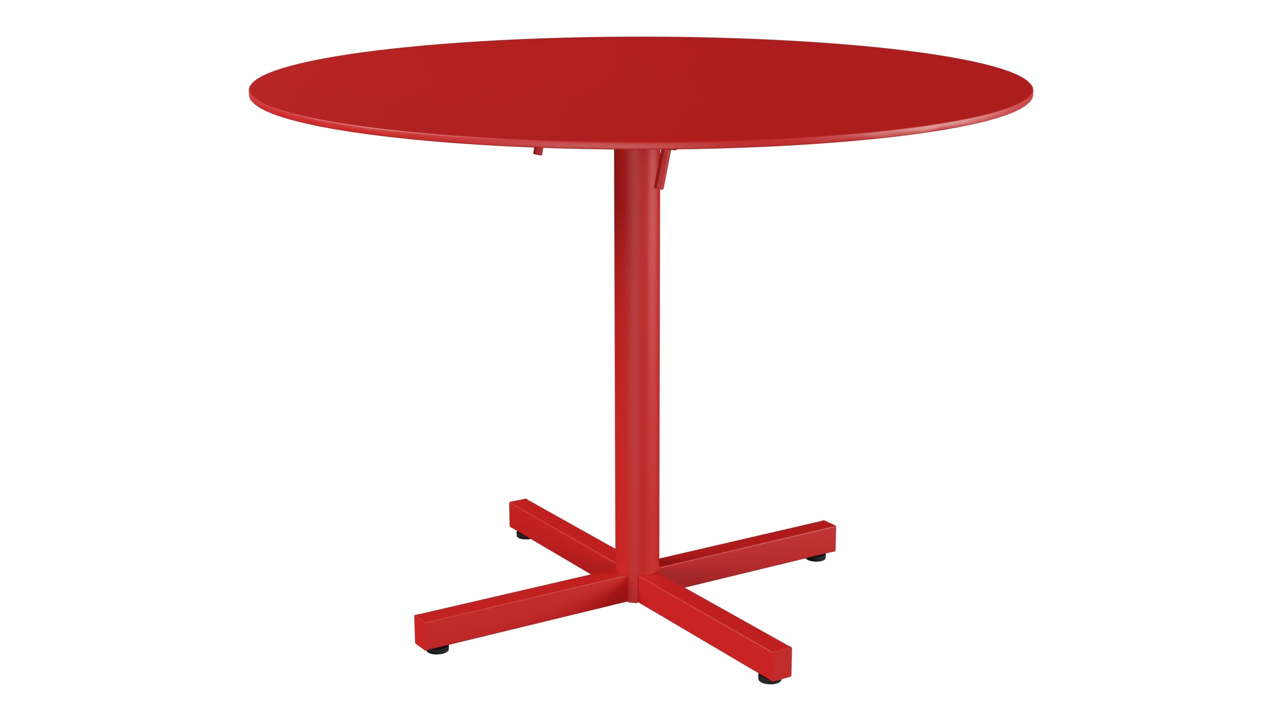 Luzern Glasfaser-Gartentisch Decor ø100 klappbar in Rot präsentiert im Onlineshop von KAQTU Design AG. Gartentisch ist von Schaffner
