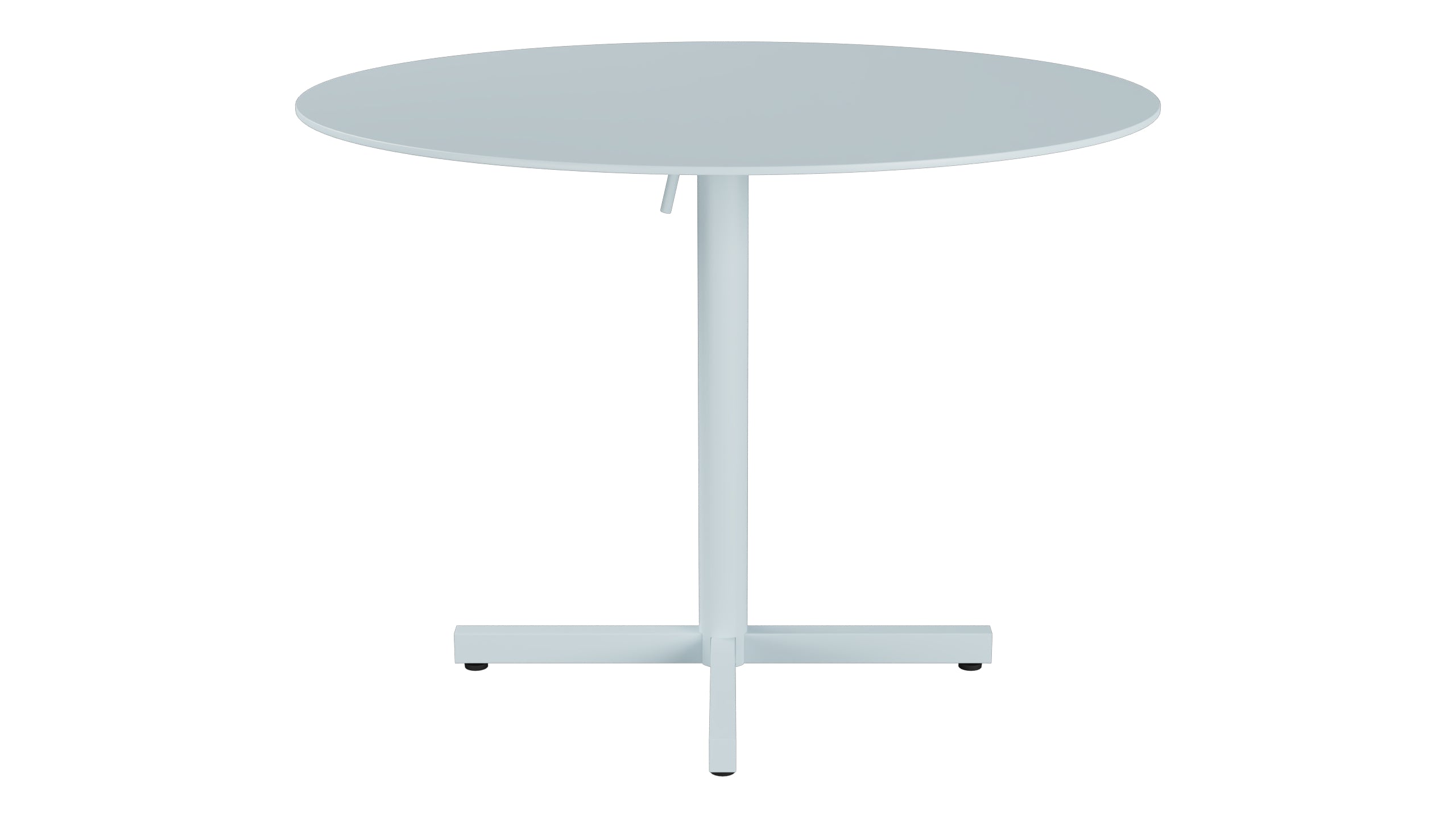 Luzern Glasfaser-Gartentisch Decor ø100 klappbar in Pastellblau präsentiert im Onlineshop von KAQTU Design AG. Gartentisch ist von Schaffner