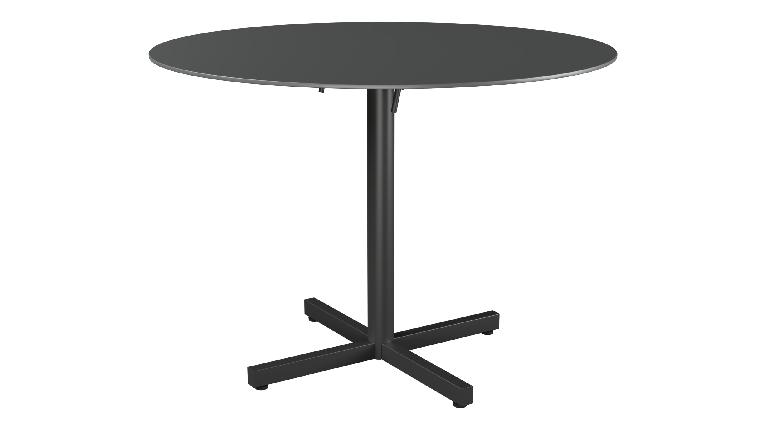 Luzern Glasfaser-Gartentisch Decor ø100 klappbar in Graphit präsentiert im Onlineshop von KAQTU Design AG. Gartentisch ist von Schaffner