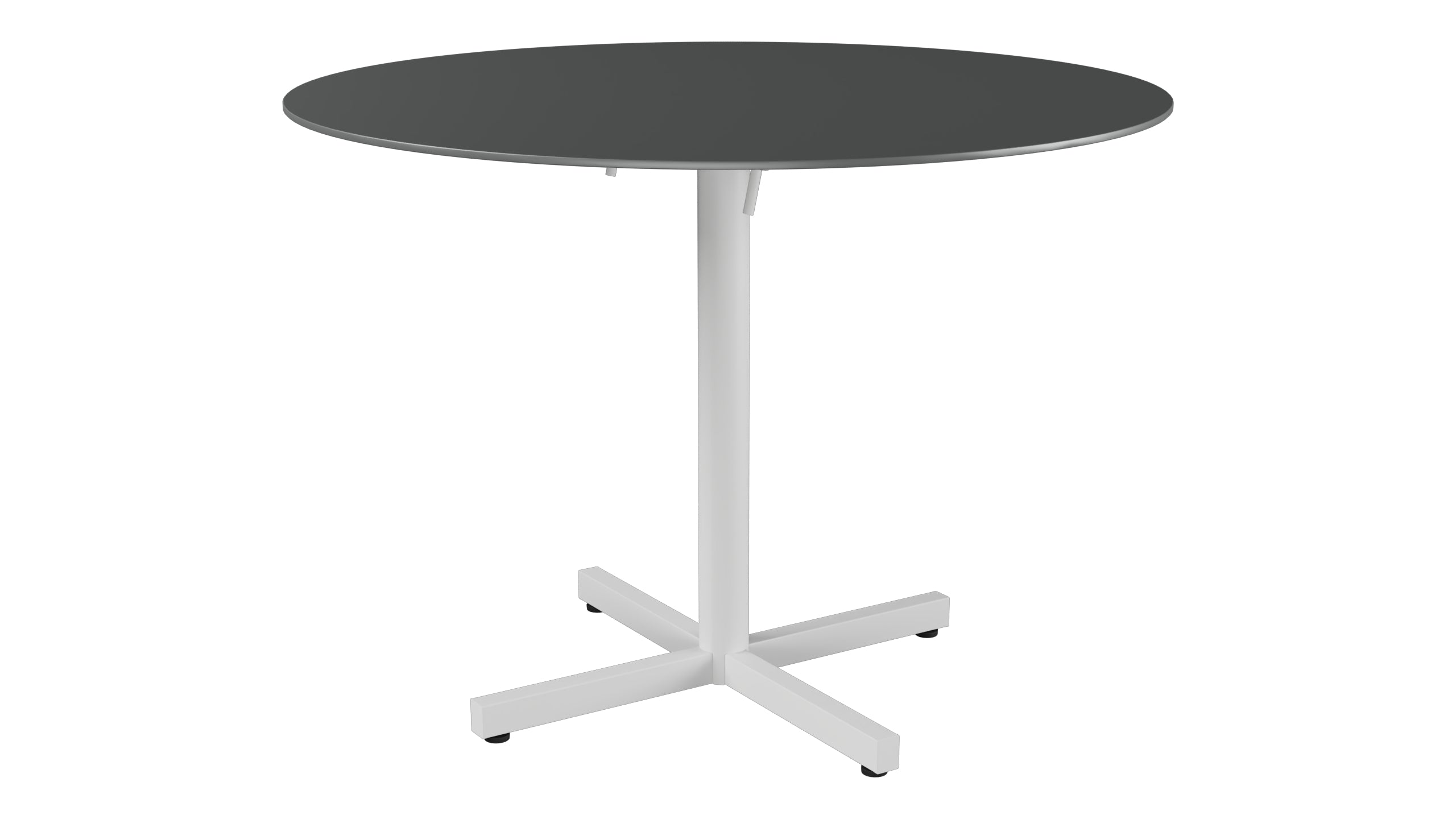 Luzern Glasfaser-Gartentisch Decor ø100 klappbar in Graphit präsentiert im Onlineshop von KAQTU Design AG. Gartentisch ist von Schaffner
