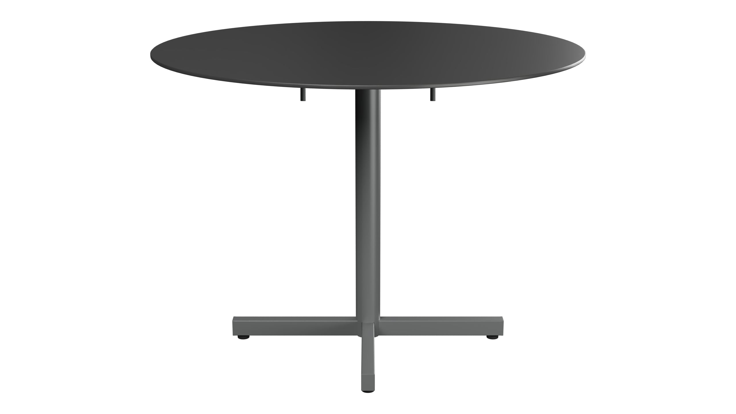 Luzern Glasfaser-Gartentisch Decor ø100 klappbar in Anthrazit präsentiert im Onlineshop von KAQTU Design AG. Gartentisch ist von Schaffner