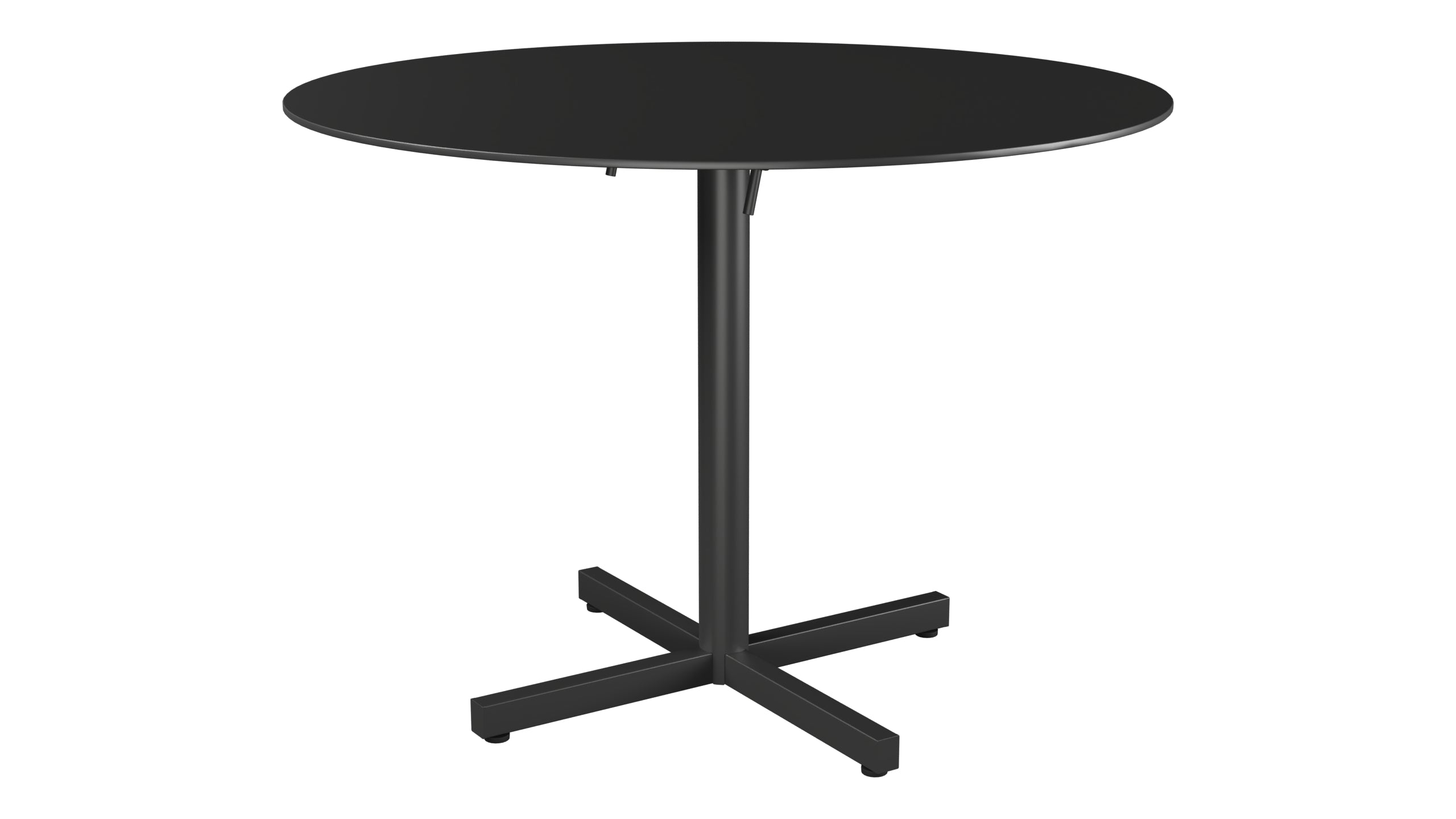 Luzern Glasfaser-Gartentisch Decor ø100 klappbar in Anthrazit präsentiert im Onlineshop von KAQTU Design AG. Gartentisch ist von Schaffner
