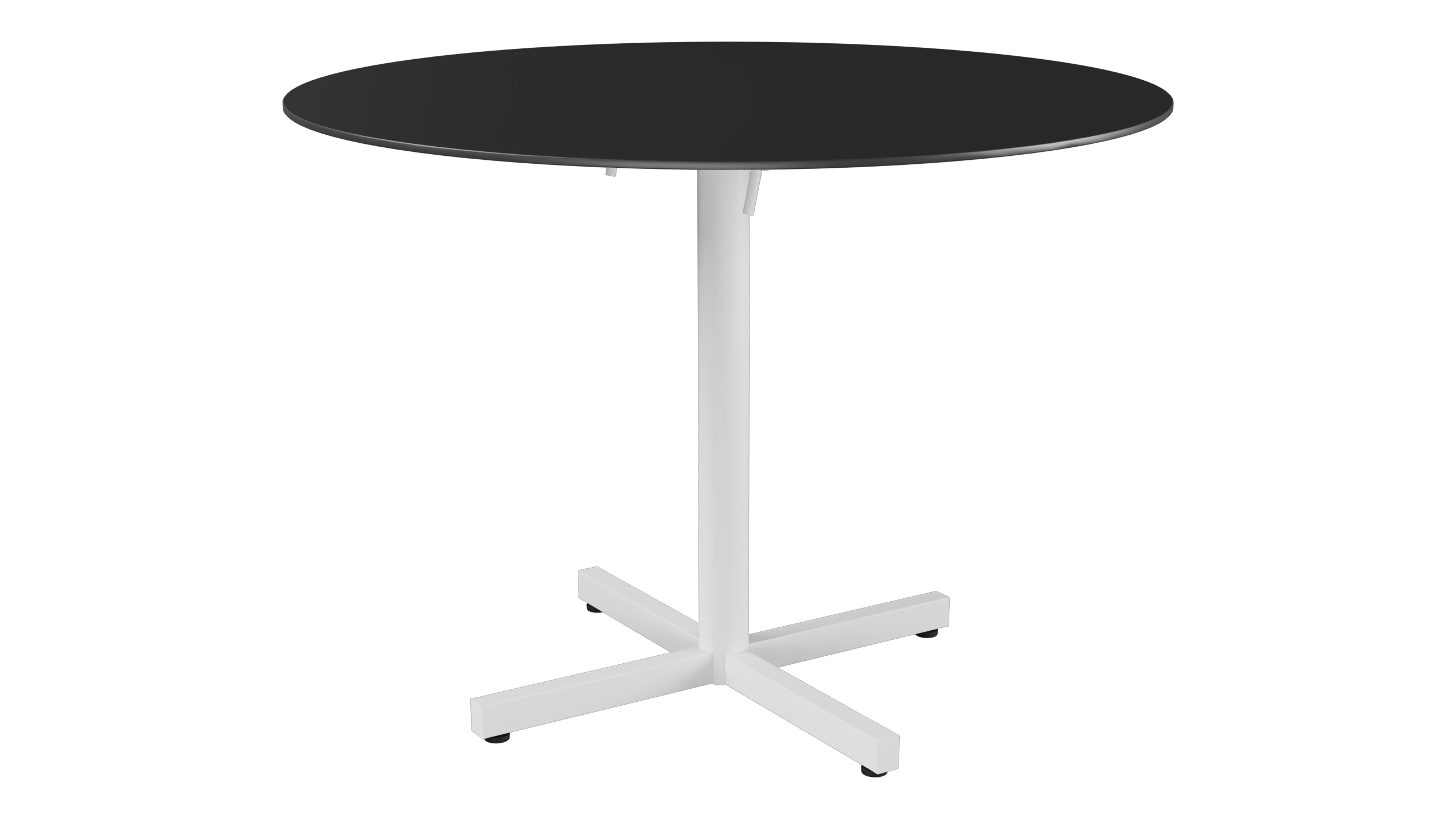 Luzern Glasfaser-Gartentisch Decor ø100 klappbar in Anthrazit präsentiert im Onlineshop von KAQTU Design AG. Gartentisch ist von Schaffner