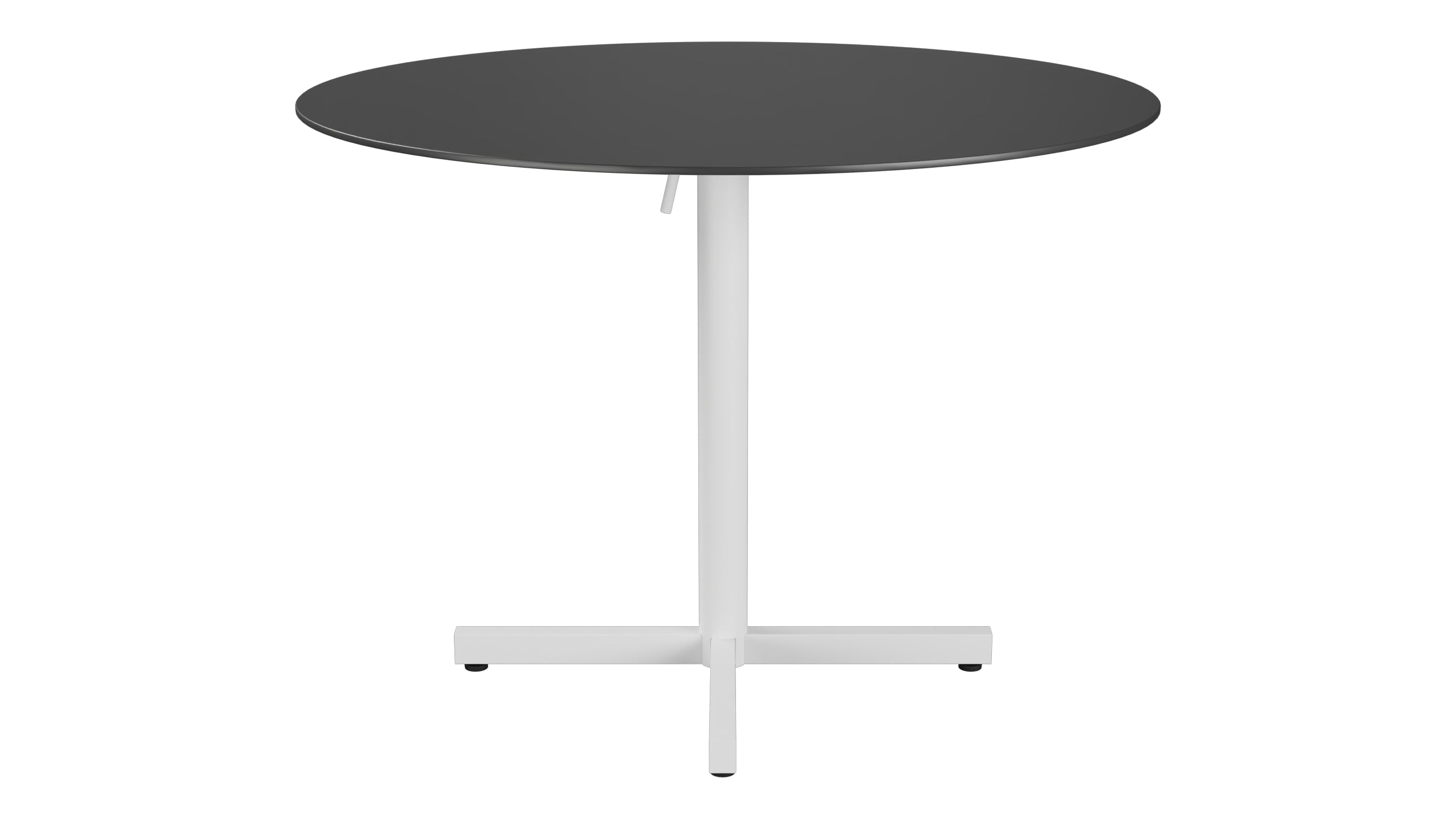 Luzern Glasfaser-Gartentisch Decor ø100 klappbar in Anthrazit präsentiert im Onlineshop von KAQTU Design AG. Gartentisch ist von Schaffner