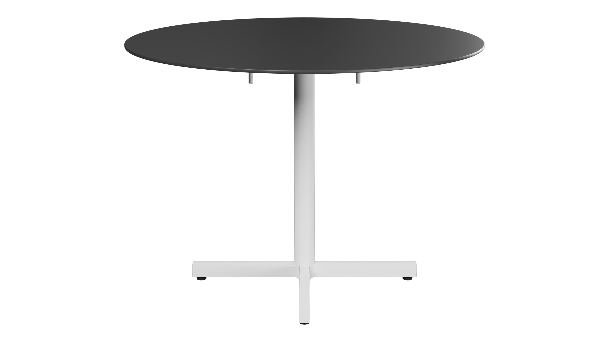 Luzern Glasfaser-Gartentisch Decor ø100 klappbar in Anthrazit präsentiert im Onlineshop von KAQTU Design AG. Gartentisch ist von Schaffner