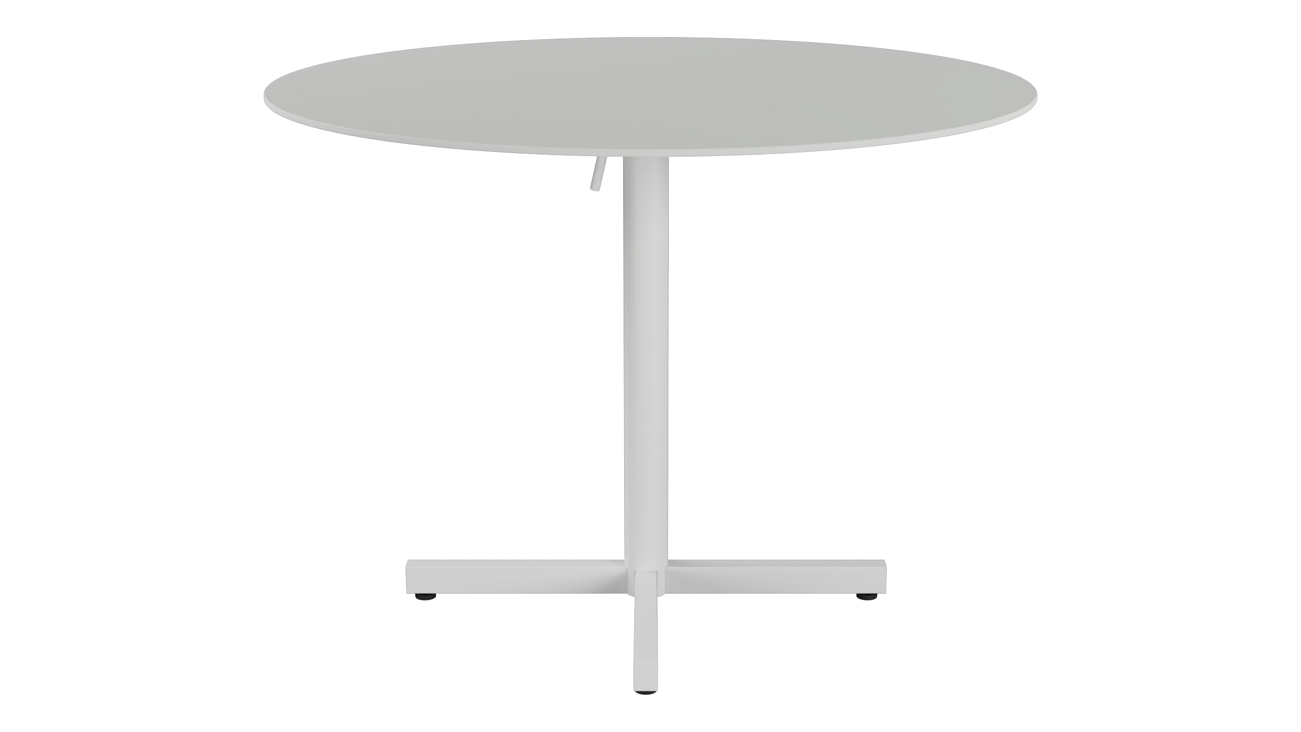 Luzern Glasfaser-Gartentisch Decor ø100 klappbar in Alusilber präsentiert im Onlineshop von KAQTU Design AG. Gartentisch ist von Schaffner