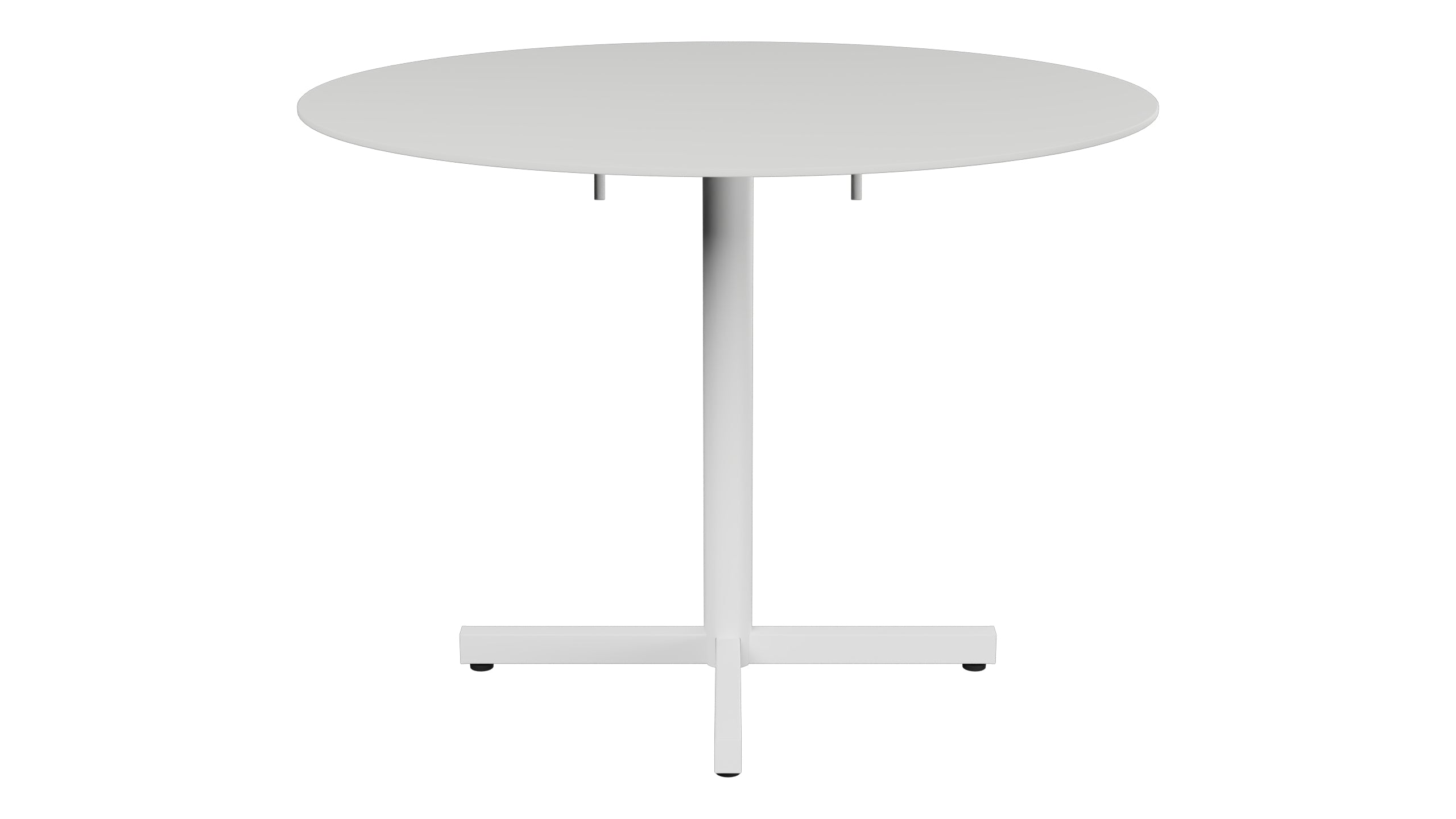 Luzern Glasfaser-Gartentisch Decor ø100 klappbar in Alusilber präsentiert im Onlineshop von KAQTU Design AG. Gartentisch ist von Schaffner