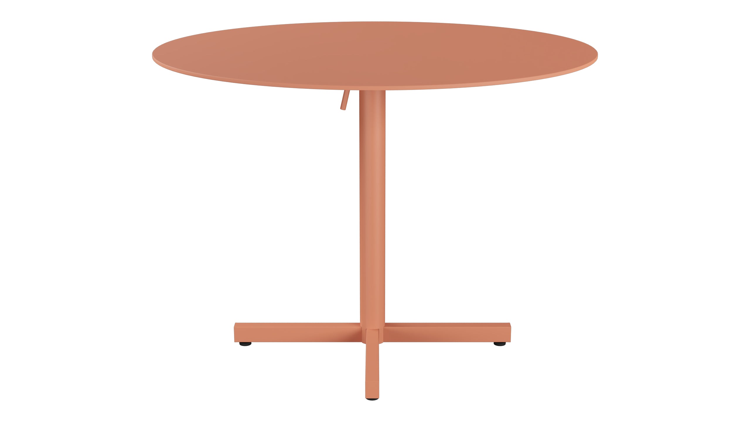 Luzern Glasfaser-Gartentisch Decor ø100 klappbar in Pastellterracotta präsentiert im Onlineshop von KAQTU Design AG. Gartentisch ist von Schaffner