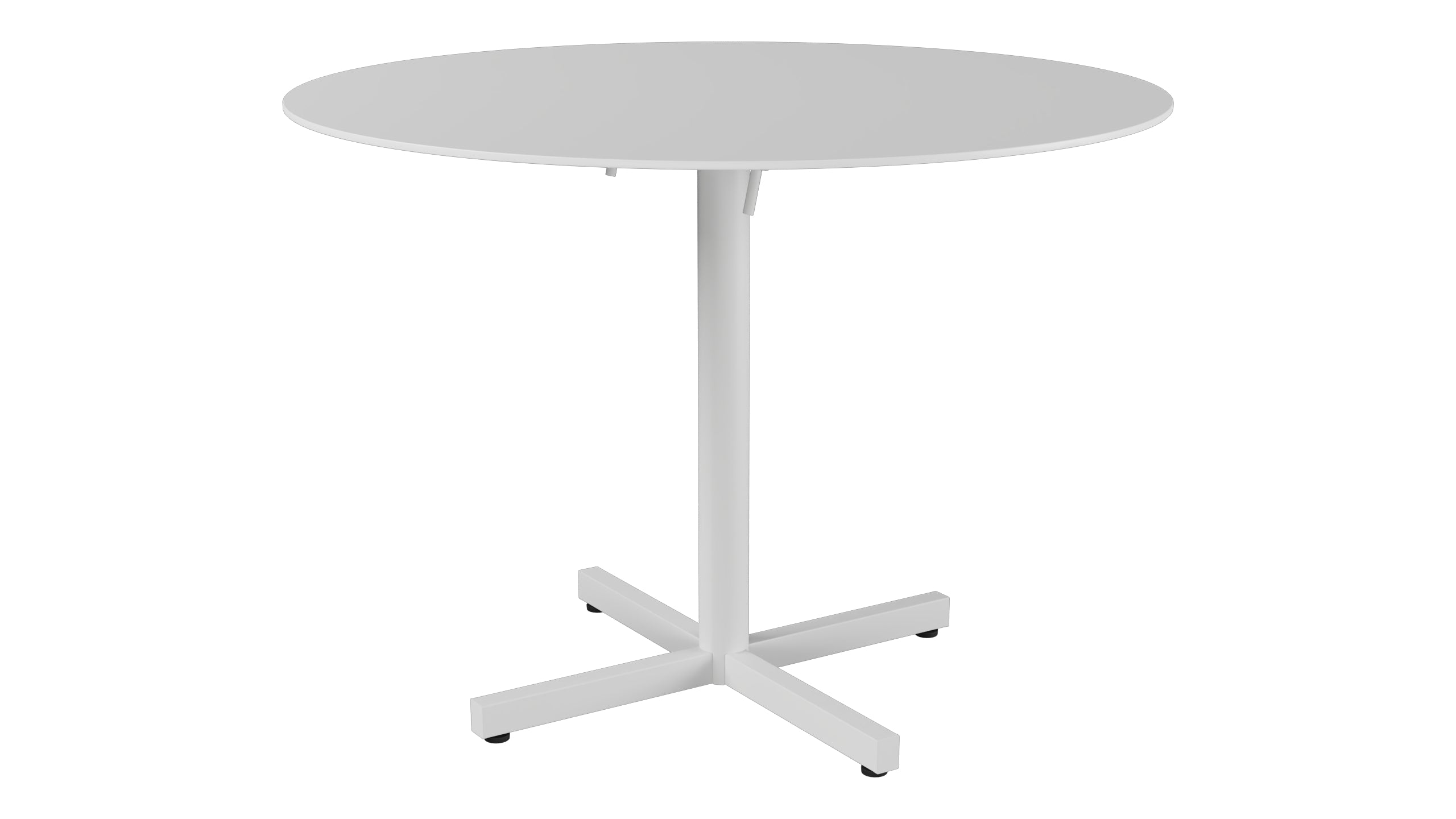 Luzern Glasfaser-Gartentisch Decor ø100 klappbar in Weiss präsentiert im Onlineshop von KAQTU Design AG. Gartentisch ist von Schaffner