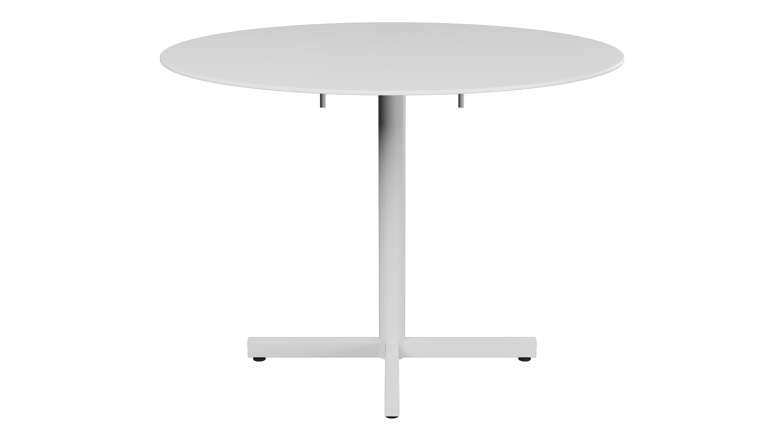 Luzern Glasfaser-Gartentisch Decor ø100 klappbar in Weiss präsentiert im Onlineshop von KAQTU Design AG. Gartentisch ist von Schaffner