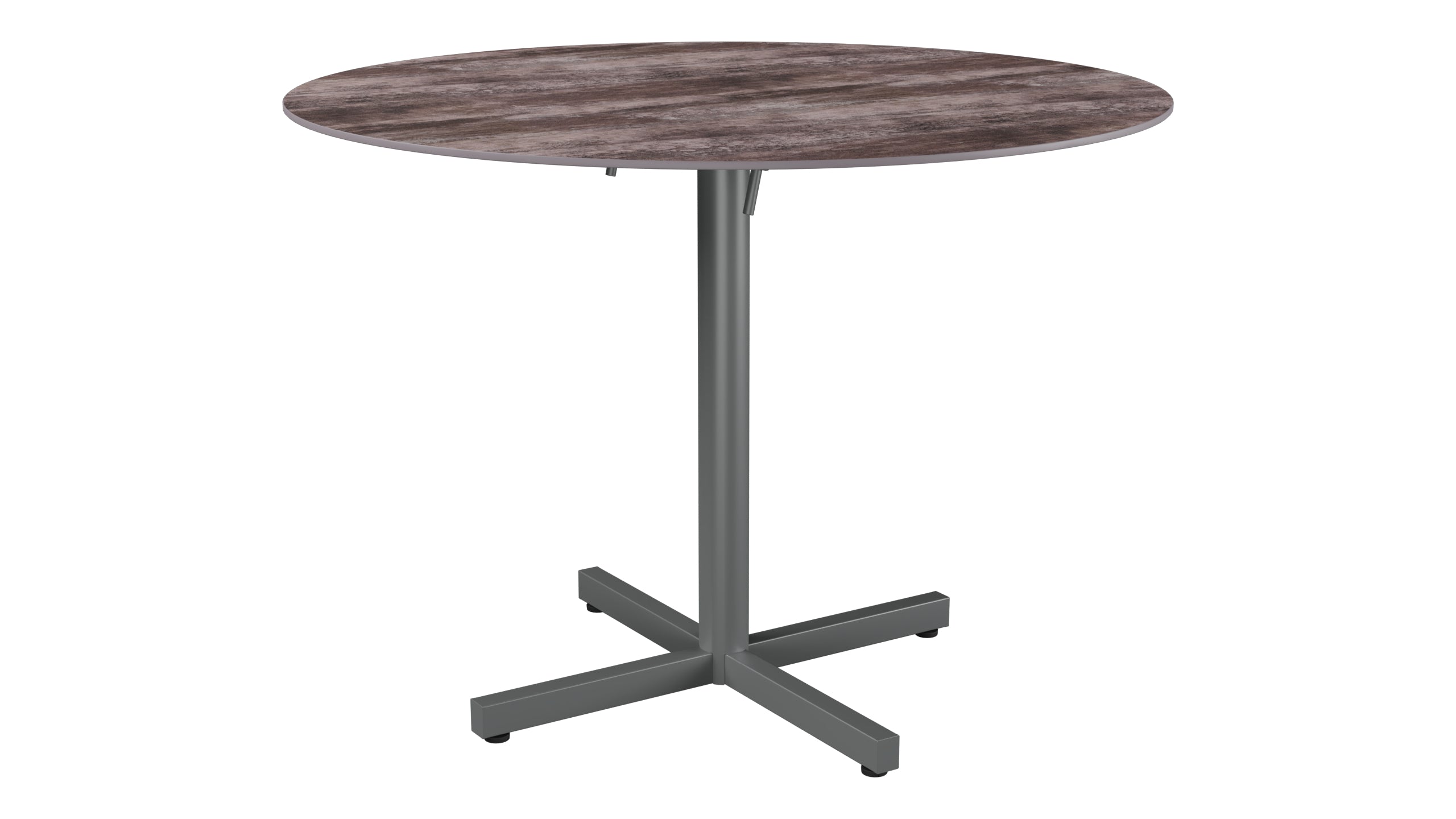 Luzern Glasfaser-Gartentisch Decor ø100 klappbar in Stromboli dunkel  präsentiert im Onlineshop von KAQTU Design AG. Gartentisch ist von Schaffner