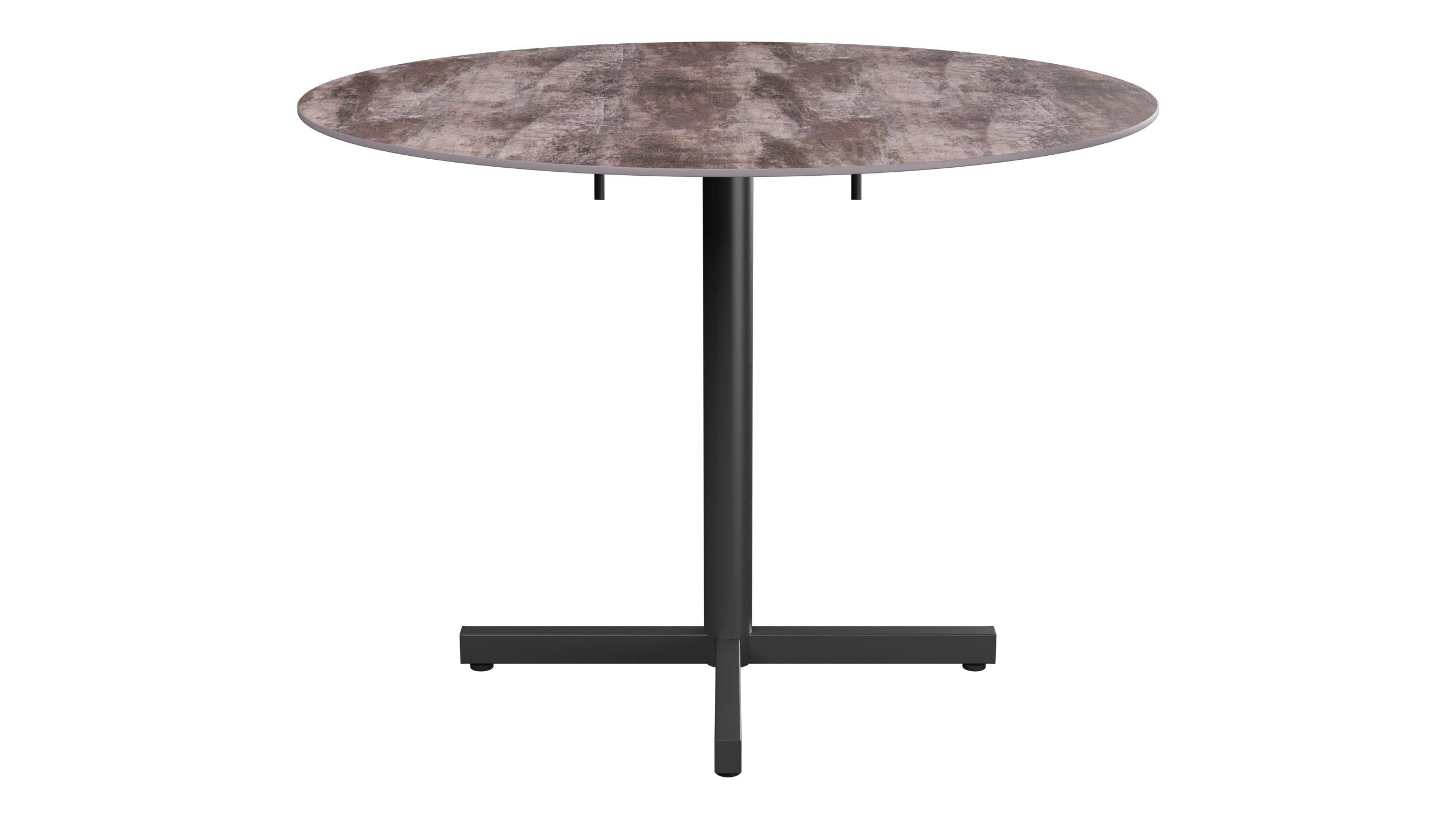 Luzern Glasfaser-Gartentisch Decor ø100 klappbar in Stromboli dunkel  präsentiert im Onlineshop von KAQTU Design AG. Gartentisch ist von Schaffner